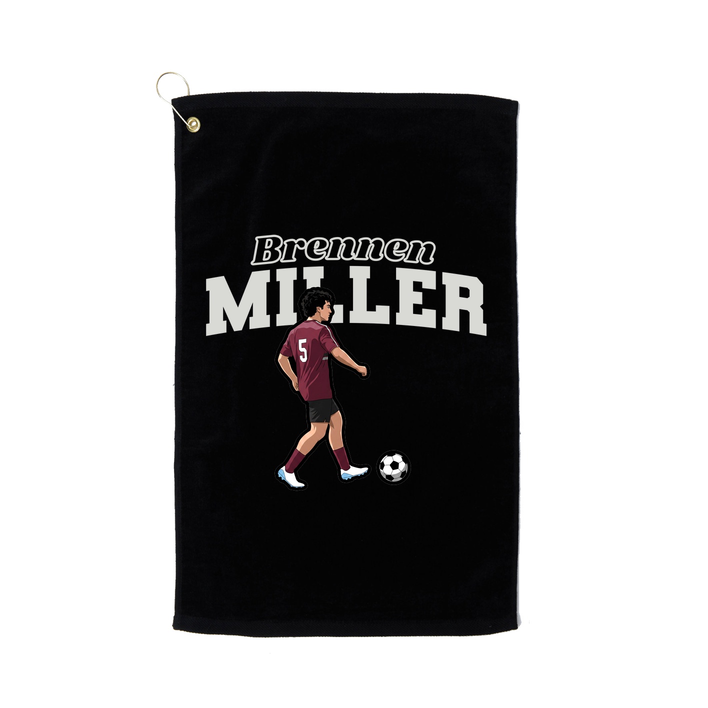 Golf Towel — Name Arch in Black