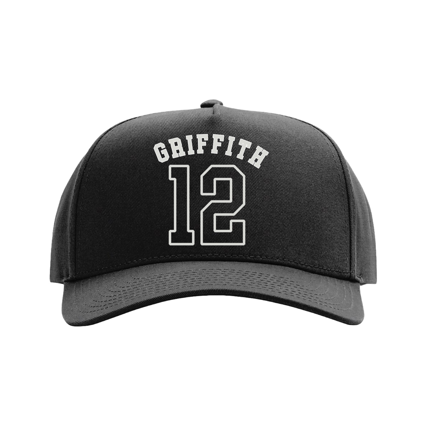 Full Fabric Five-Panel Champ Cap — Shirsey Arch in Black