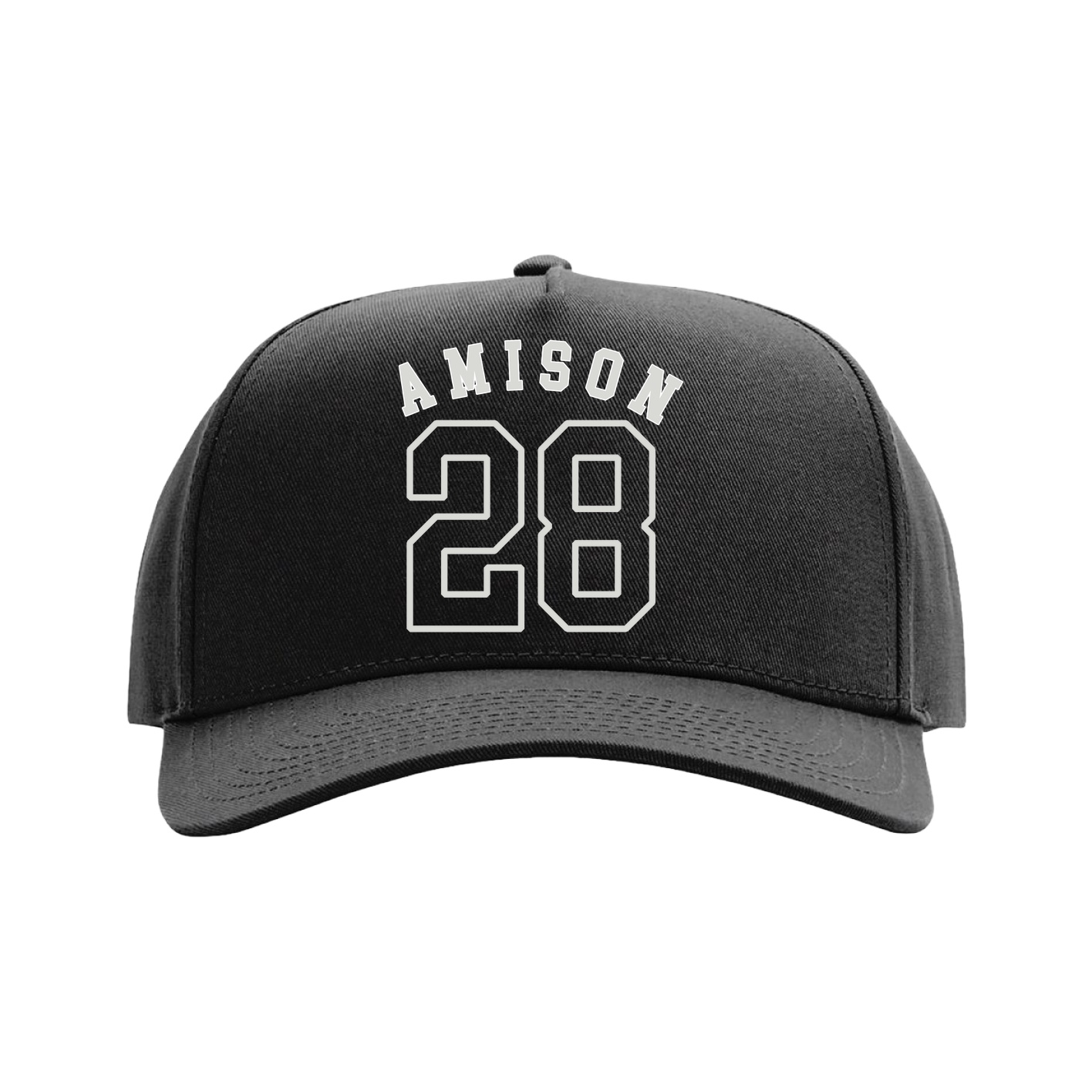 Full Fabric Five-Panel Champ Cap — Shirsey Arch in Black