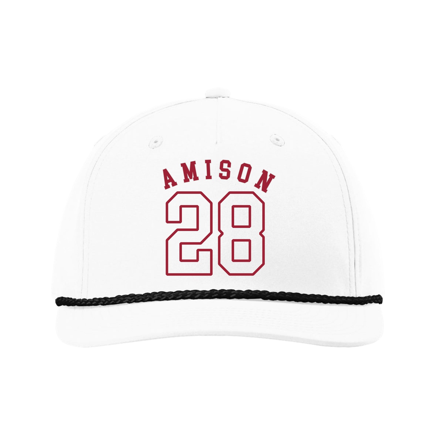 Five-Panel Classic Rope Cap — Shirsey Arch in White
