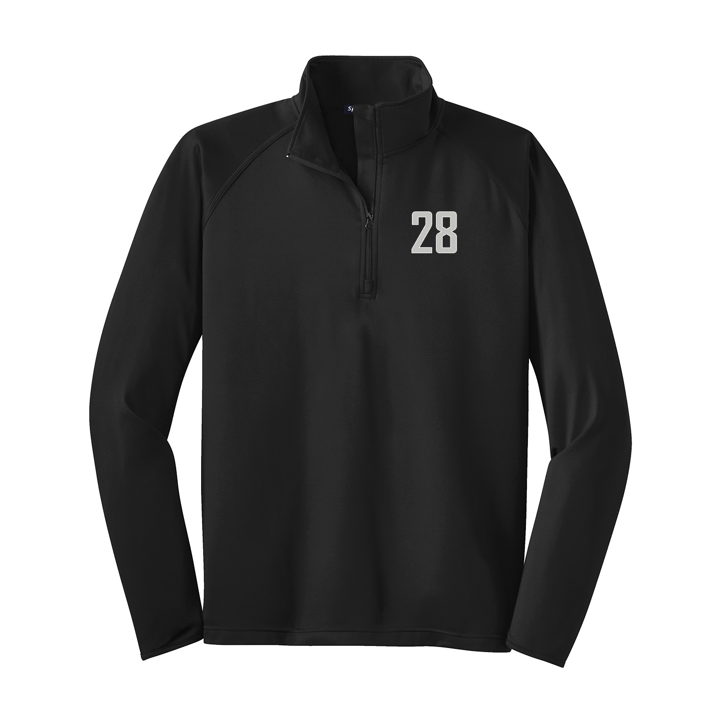 Q-Zip Pullover — Front Shirsy in Black