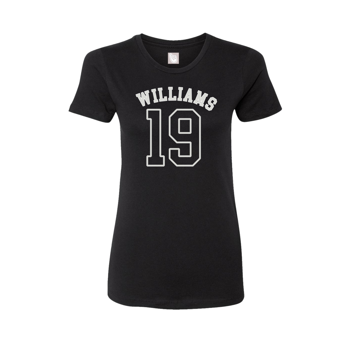 Fitted Women's Tee — Shirsey Arch in Black