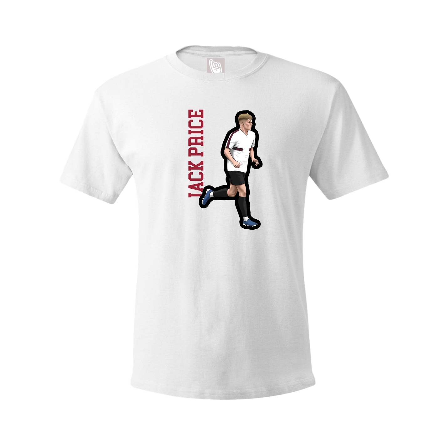 Tee — Name Vertical in White