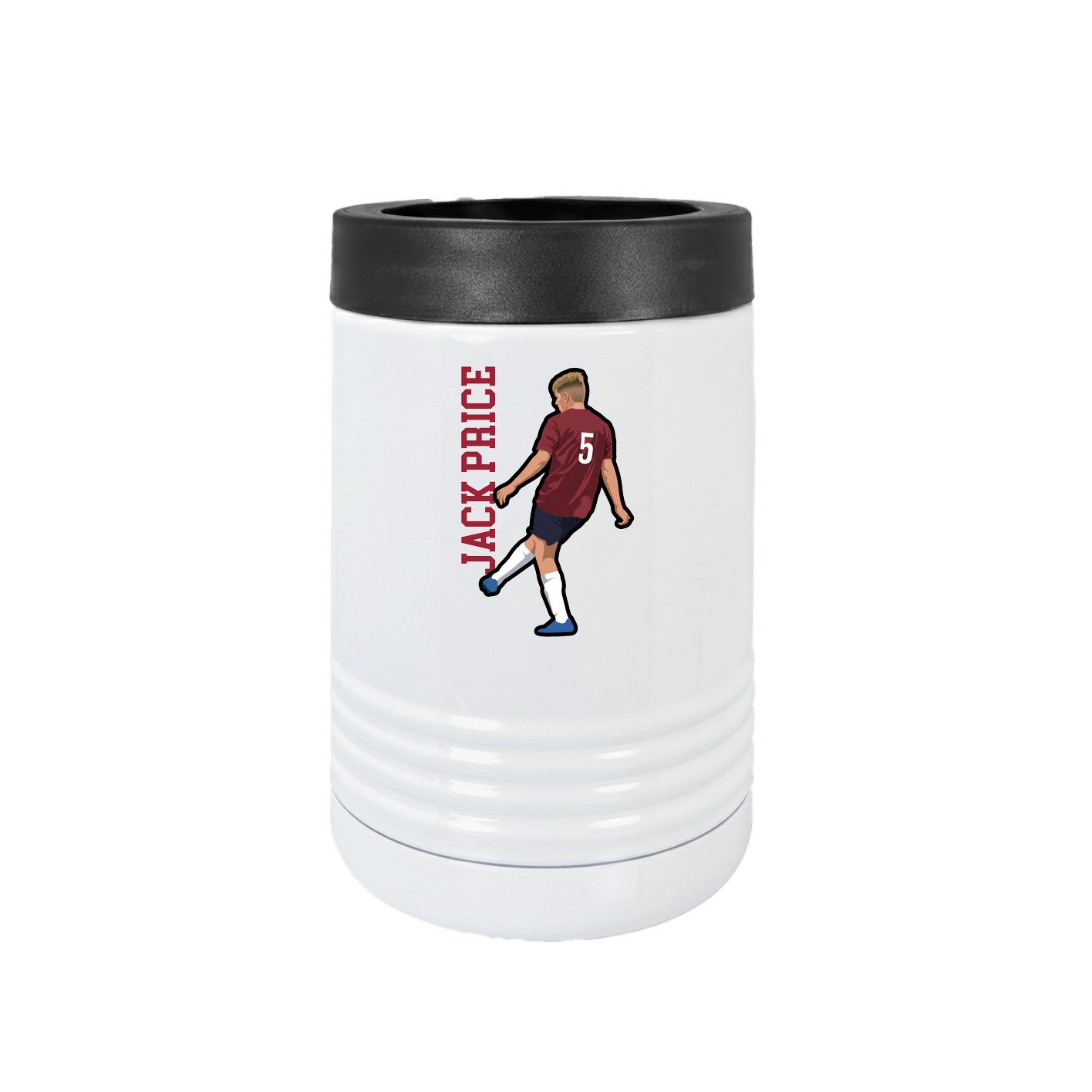 Beverage Holder — Name Vertical in White