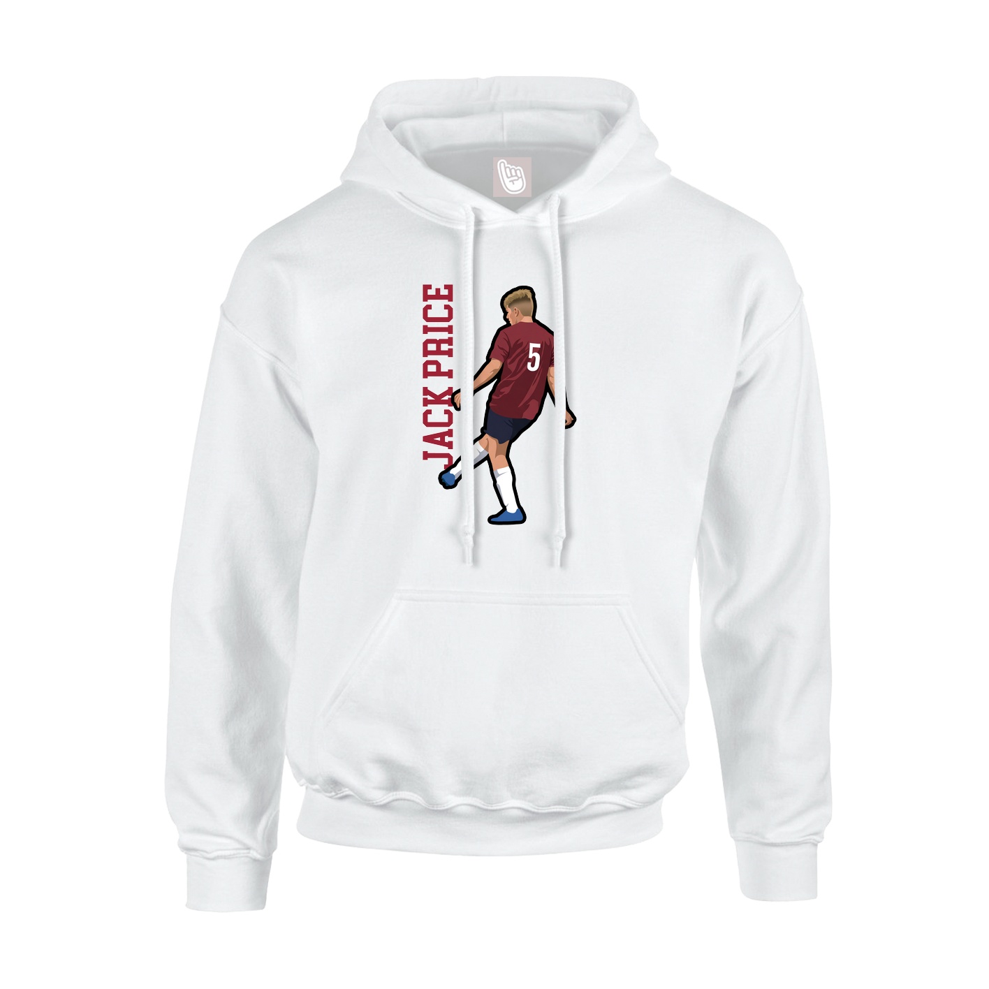 Hoodie — Name Vertical in White