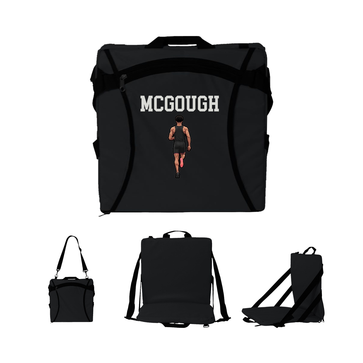 Folding Stadium Seat — Shirsey in Black