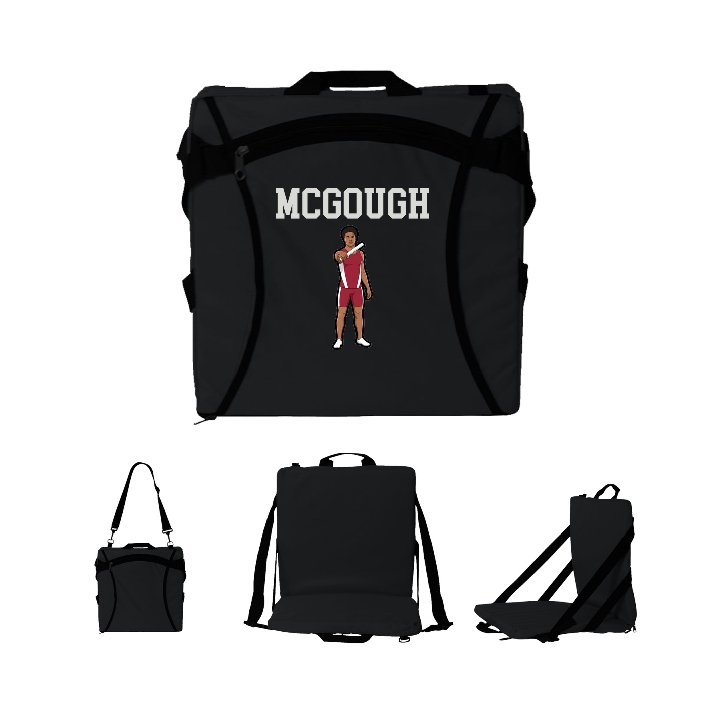 Folding Stadium Seat — Shirsey in Black