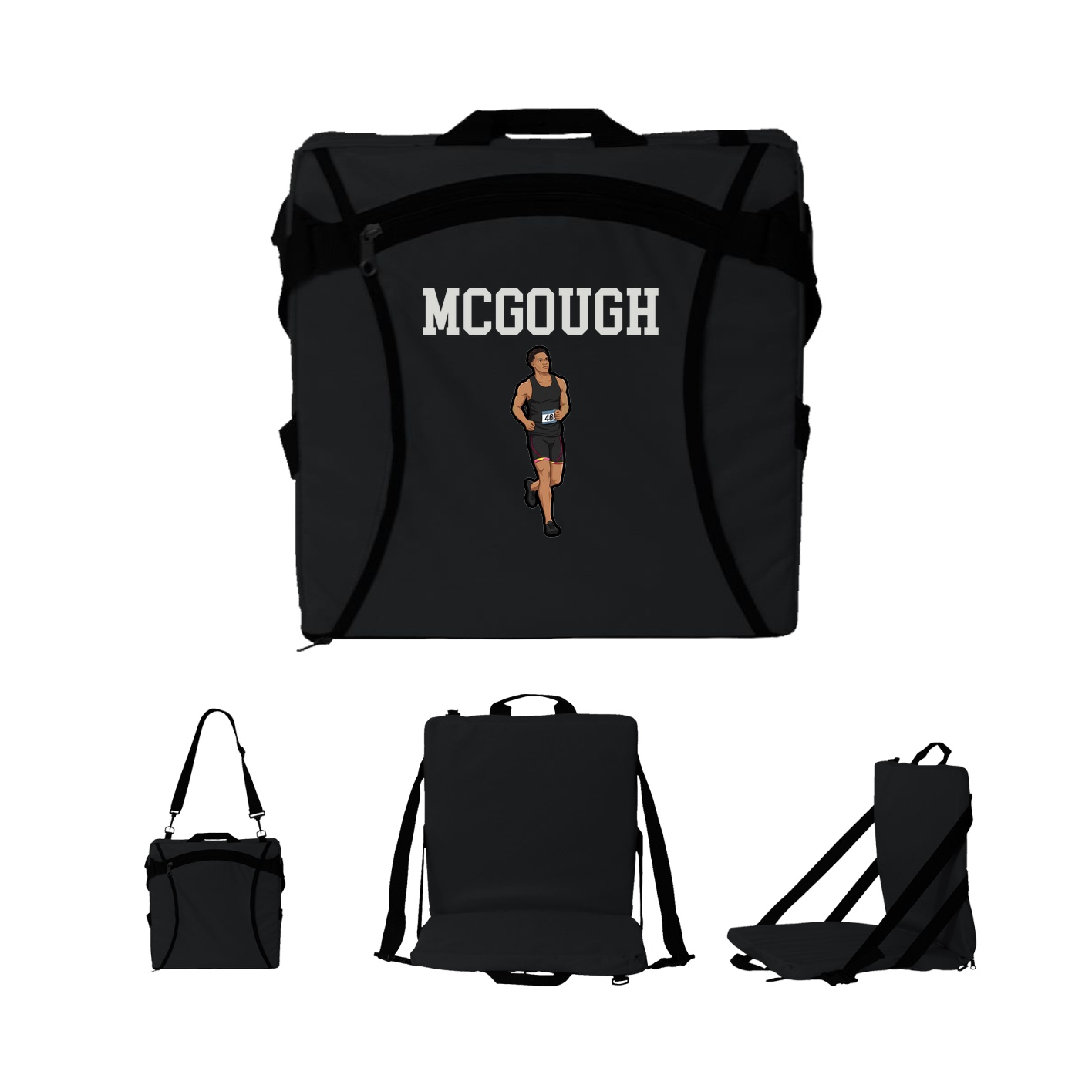 Folding Stadium Seat — Shirsey in Black