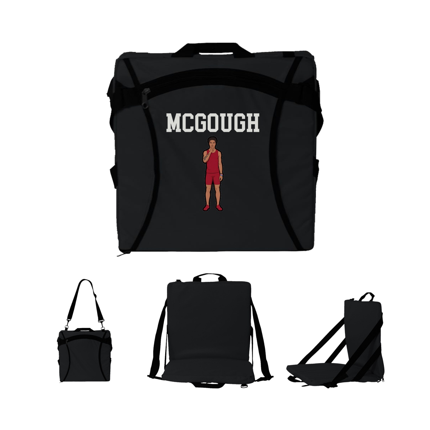 Folding Stadium Seat — Shirsey in Black