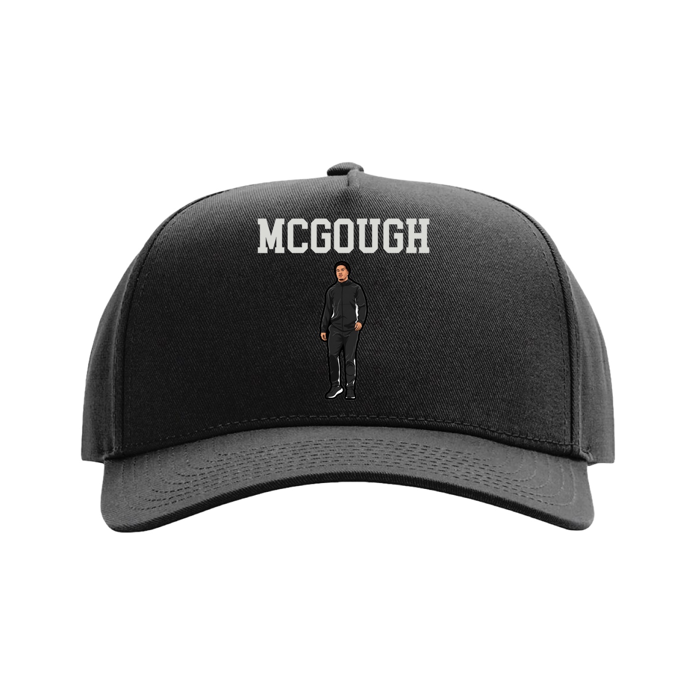 Full Fabric Five-Panel Champ Cap — Shirsey in Black