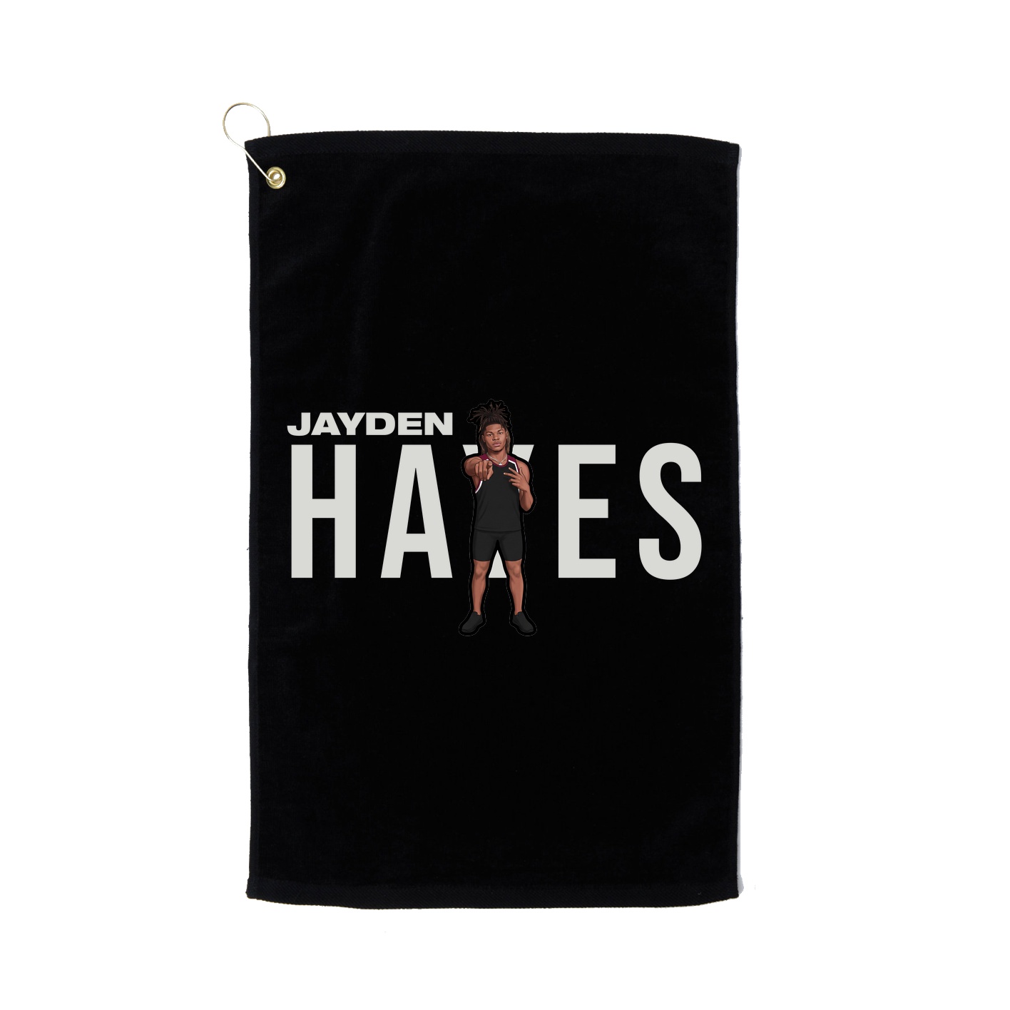 Golf Towel — Player Name in Black