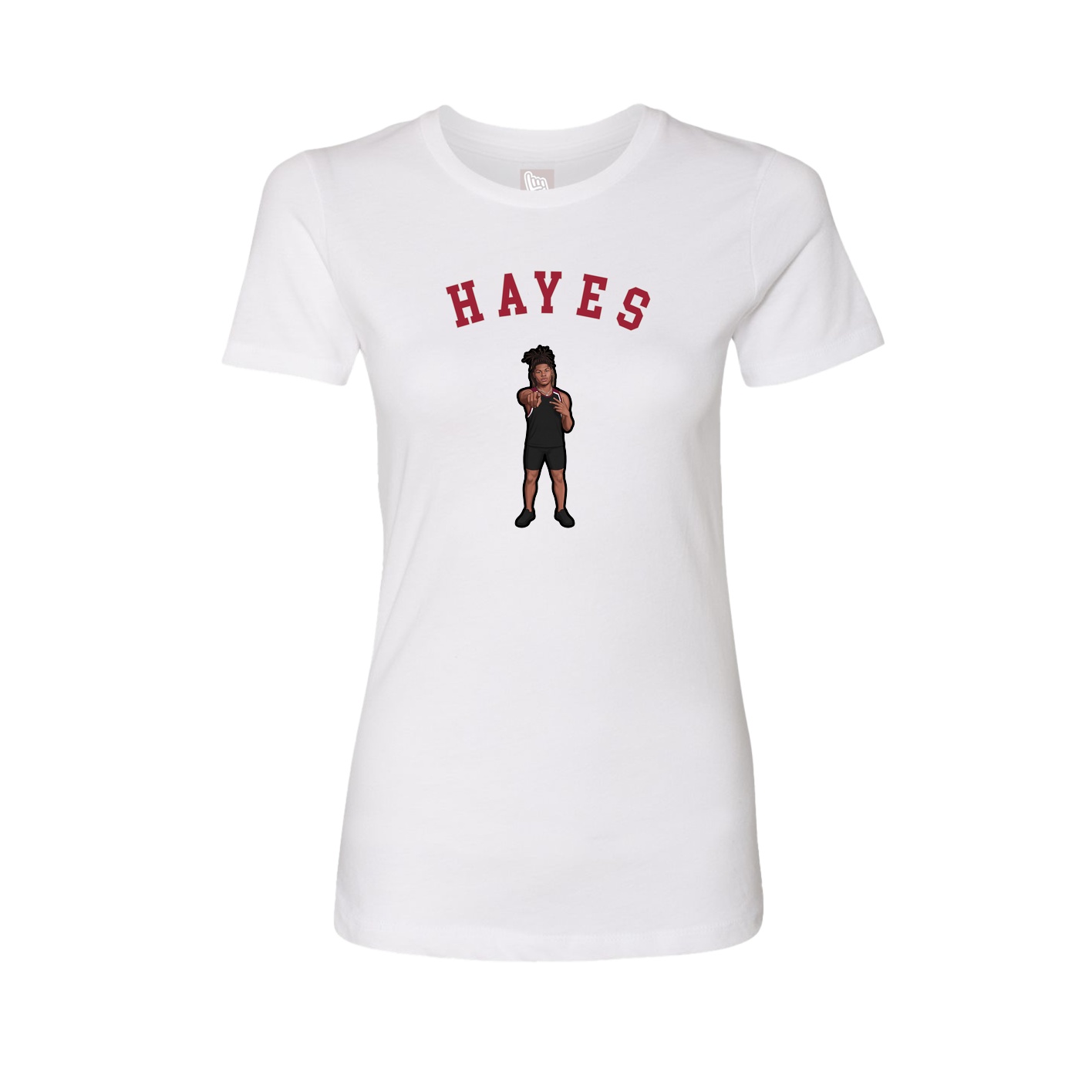 Fitted Women's Tee — Shirsey Arch in White