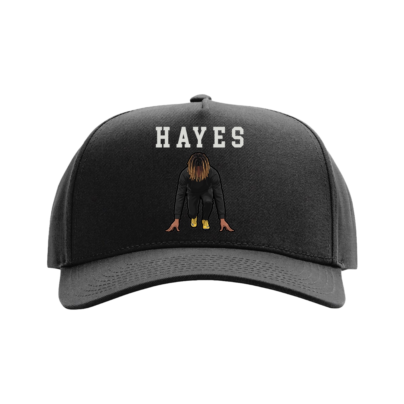 Full Fabric Five-Panel Champ Cap — Shirsey in Black