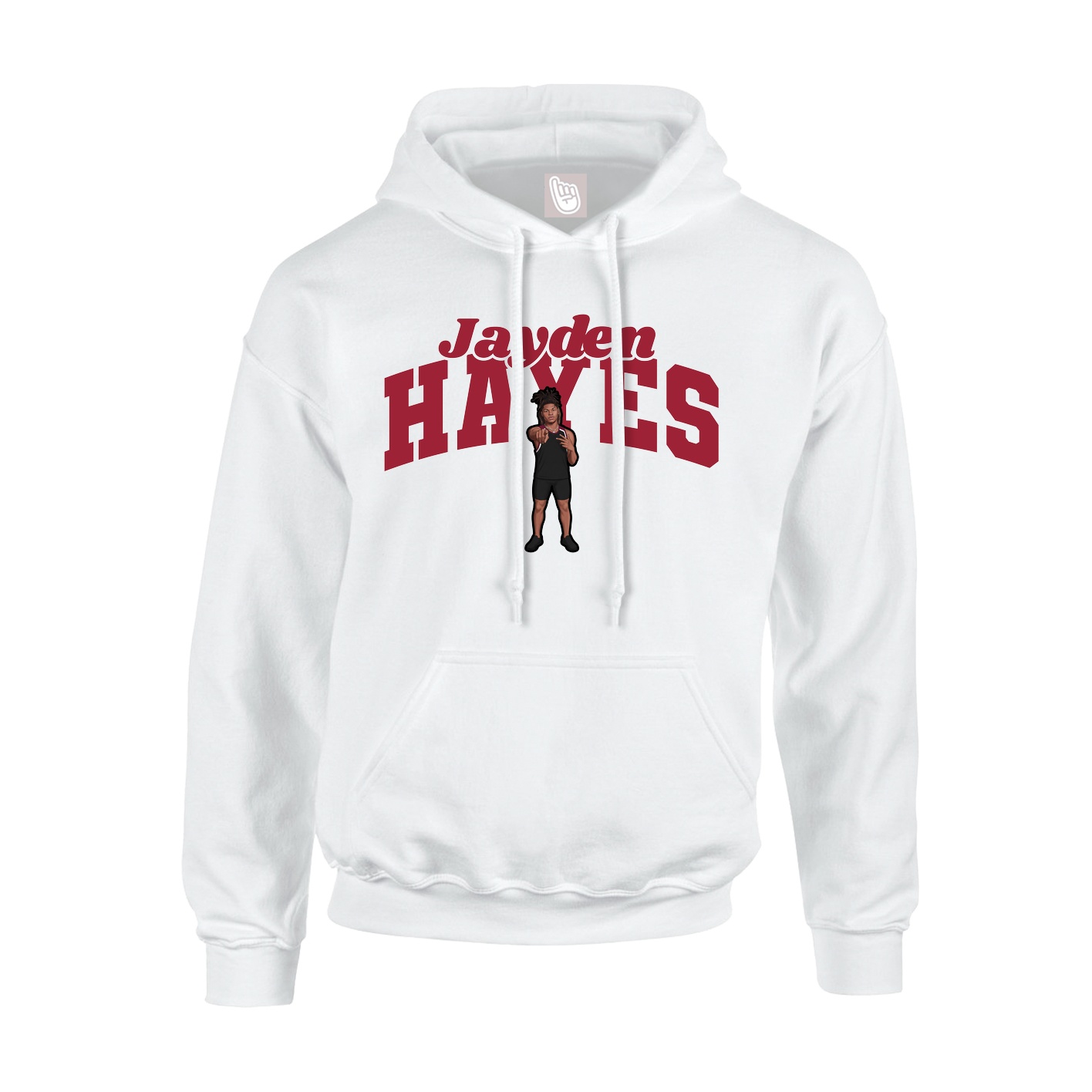 Youth Hoodie — Signature Arch in White