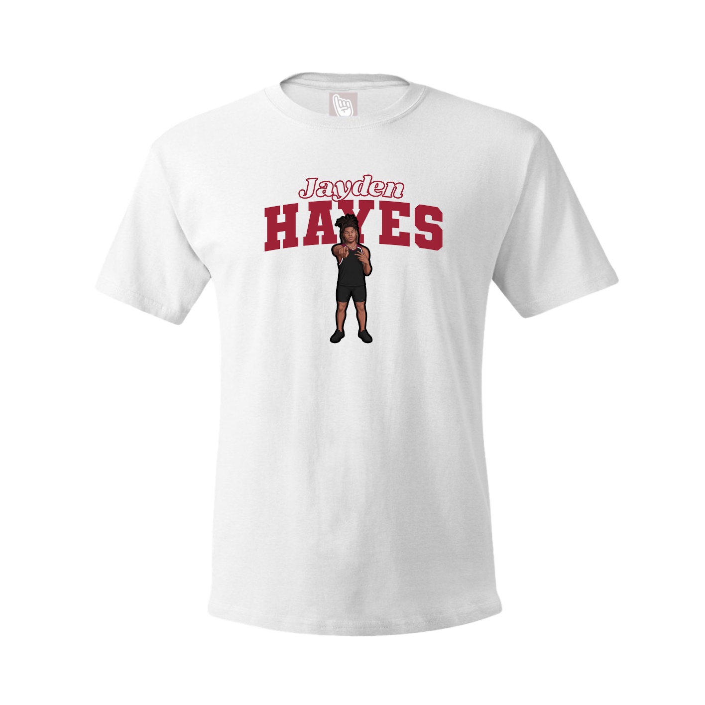 Youth Tee — Name Arch in White