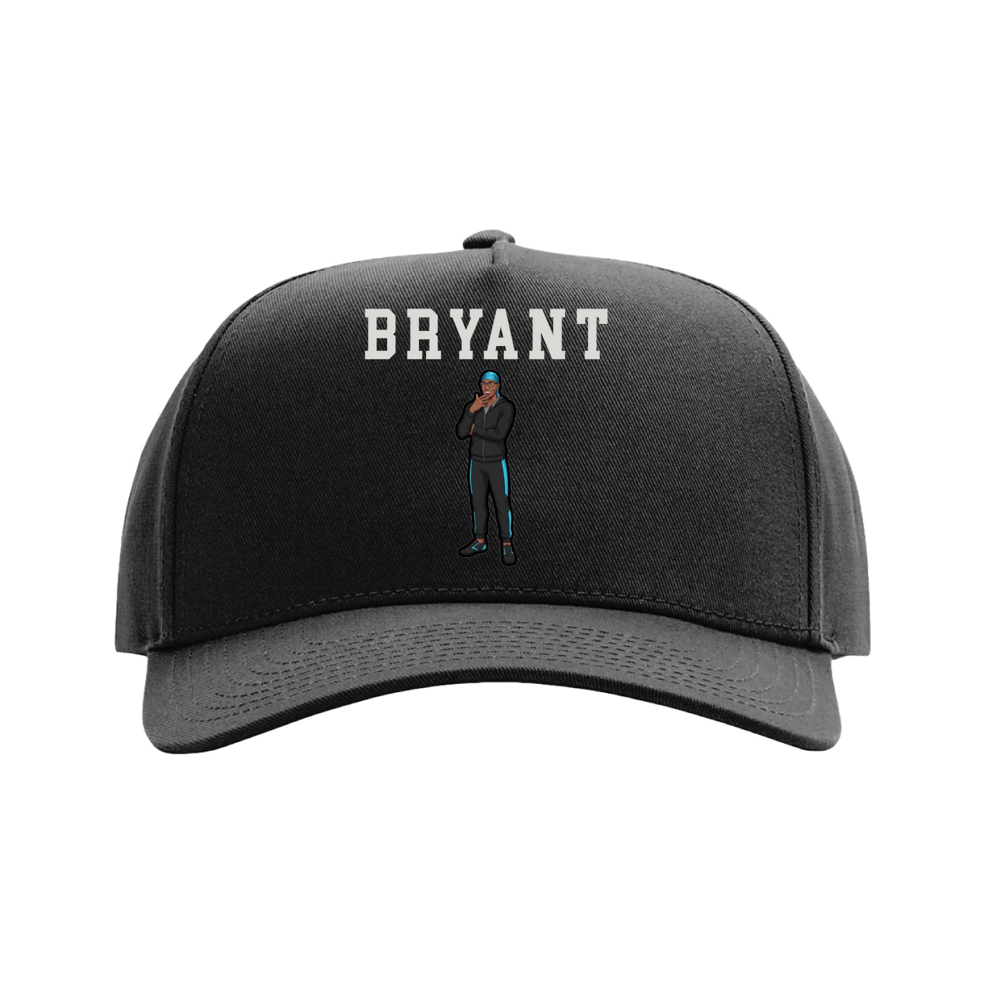 Full Fabric Five-Panel Champ Cap — Shirsey in Black