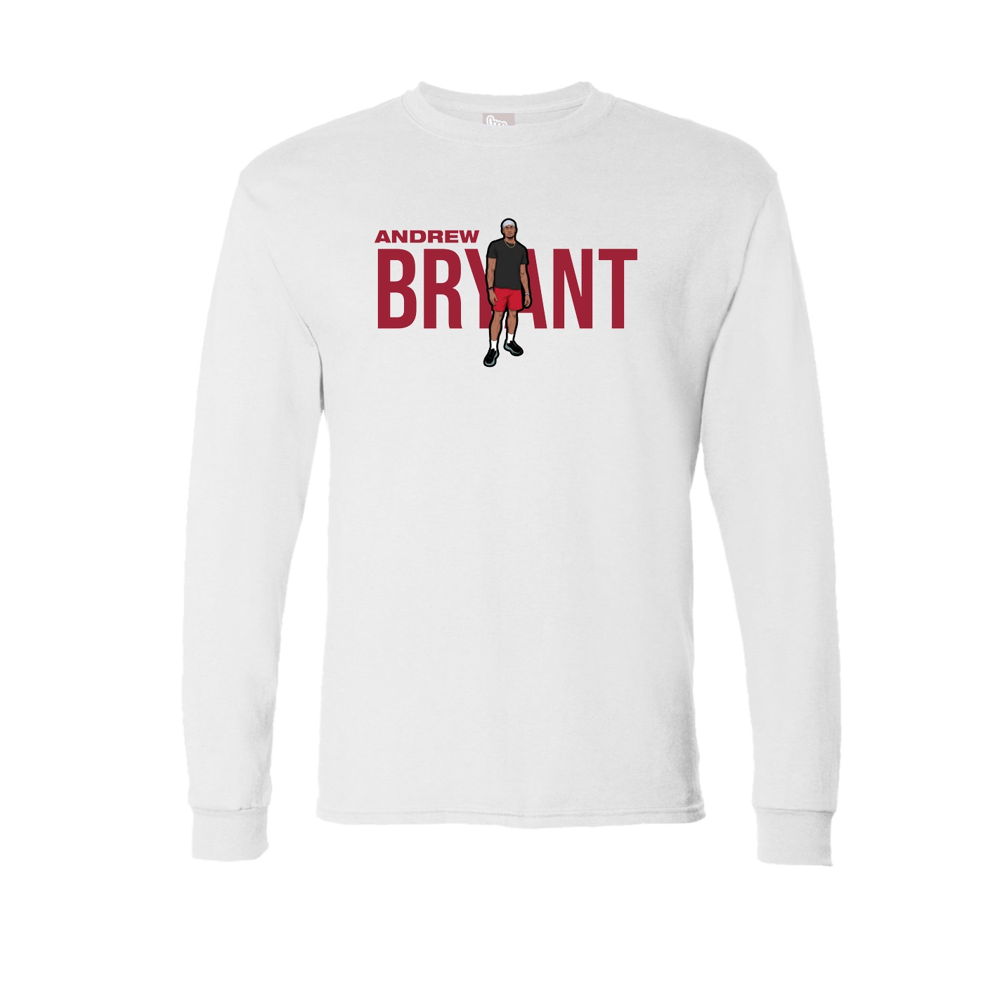 Long Sleeve Tee — Player Name in White