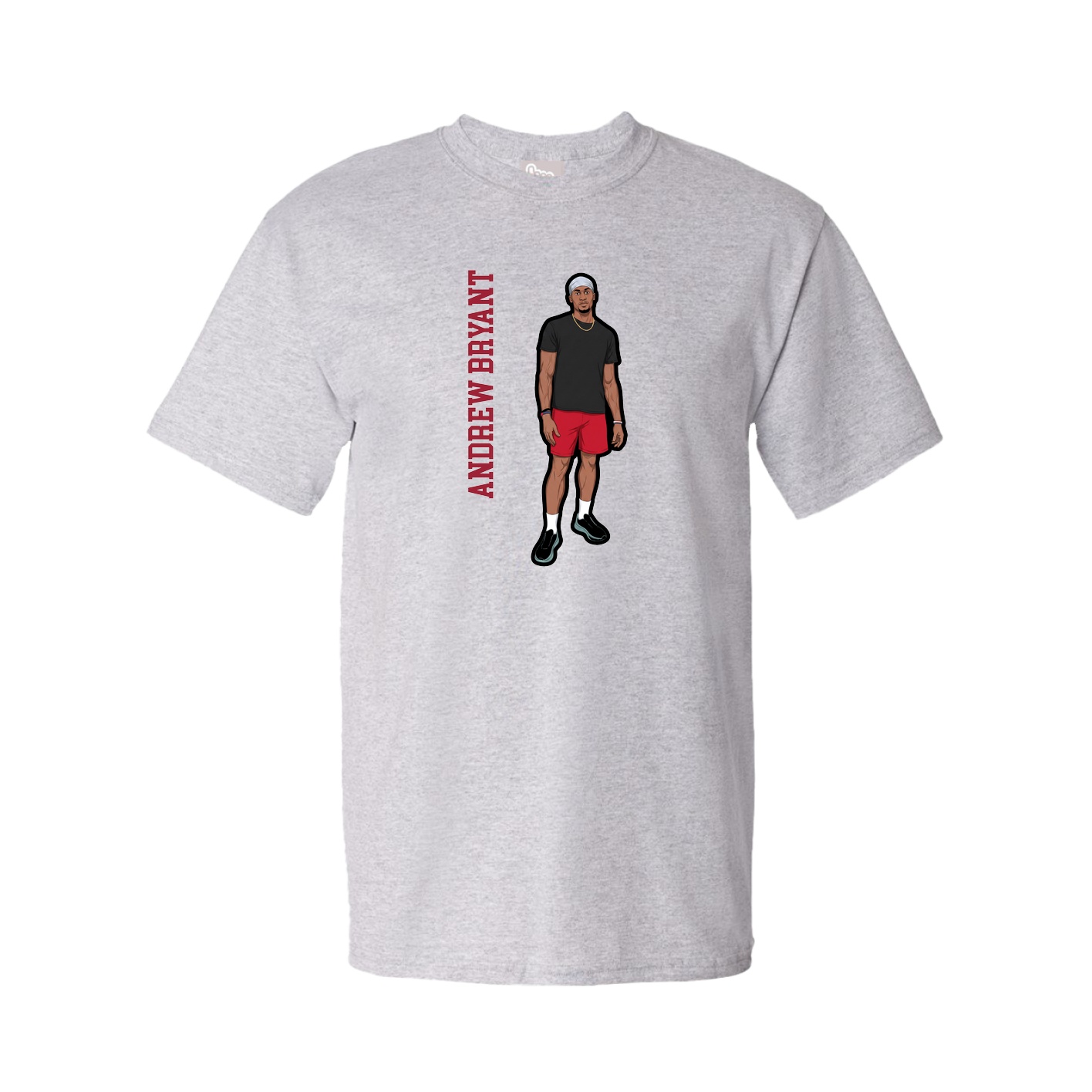 Youth Tee — Name Vertical in Grey