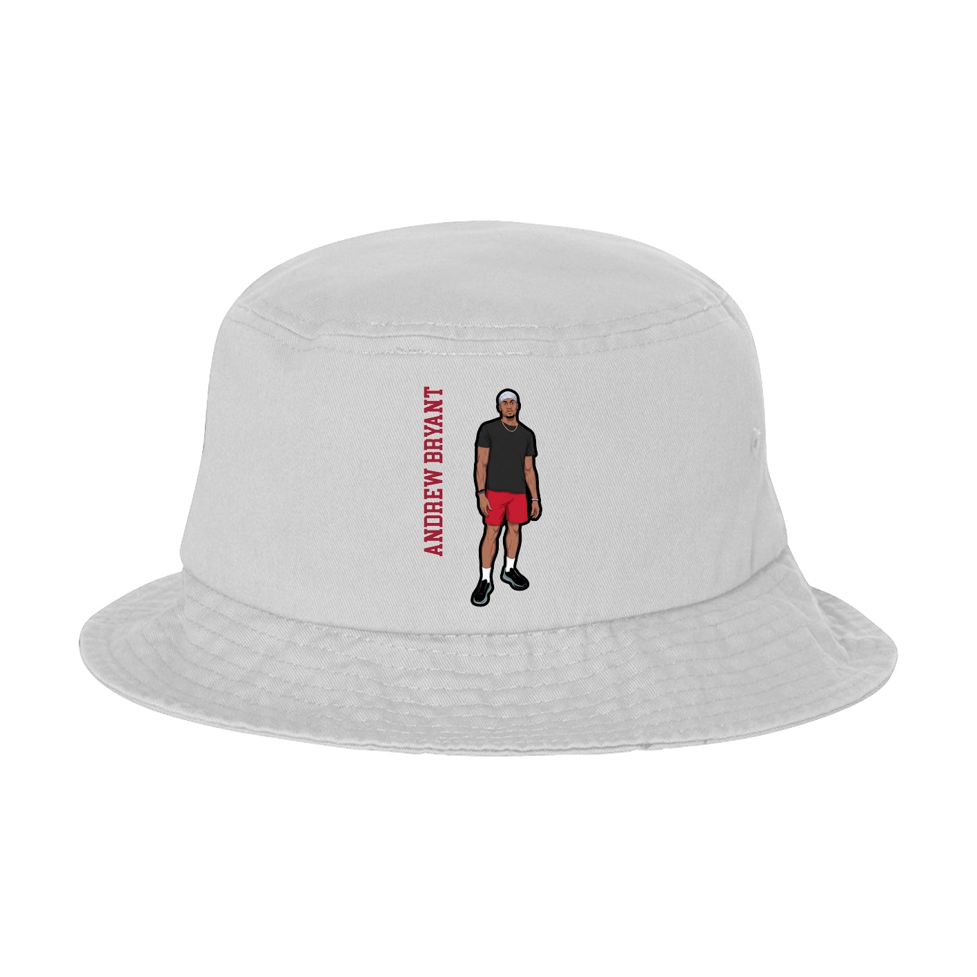 Bucket Cap — Name Vertical in White