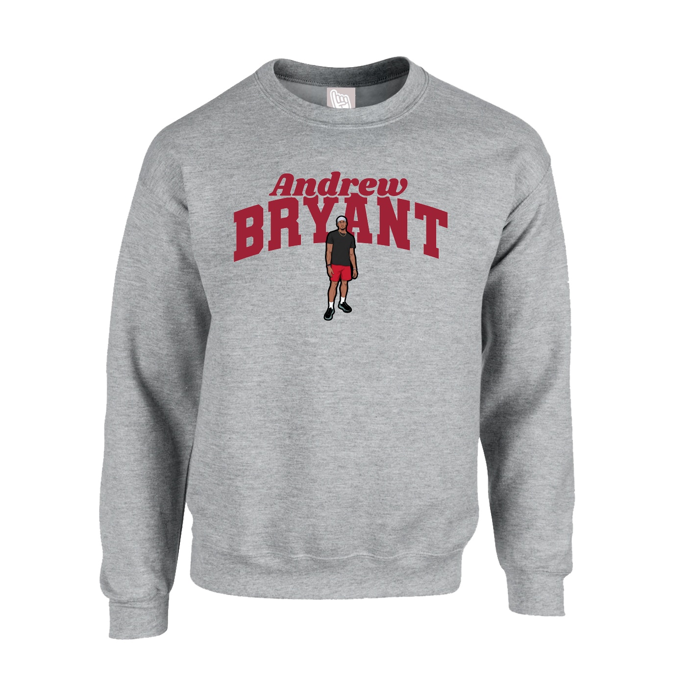 Fleece Crew — Signature Arch in Grey