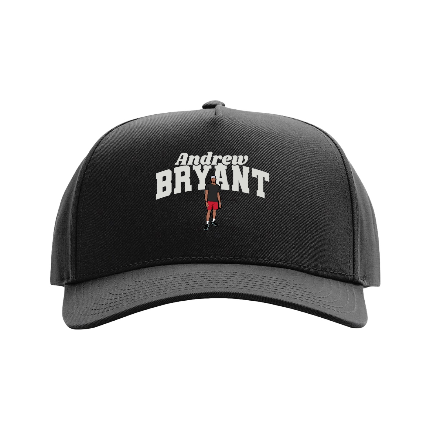 Full Fabric Five-Panel Champ Cap — Signature Arch in Black