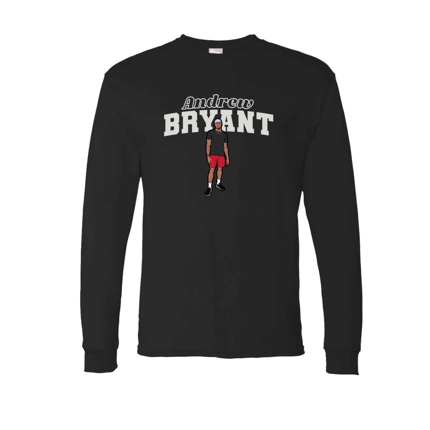 Long Sleeve Tee — Name Arch in Black