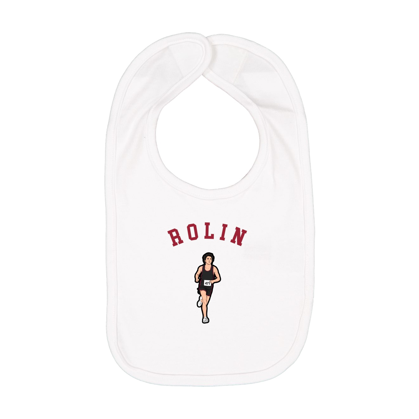 Infant Bib — Shirsey Arch in White