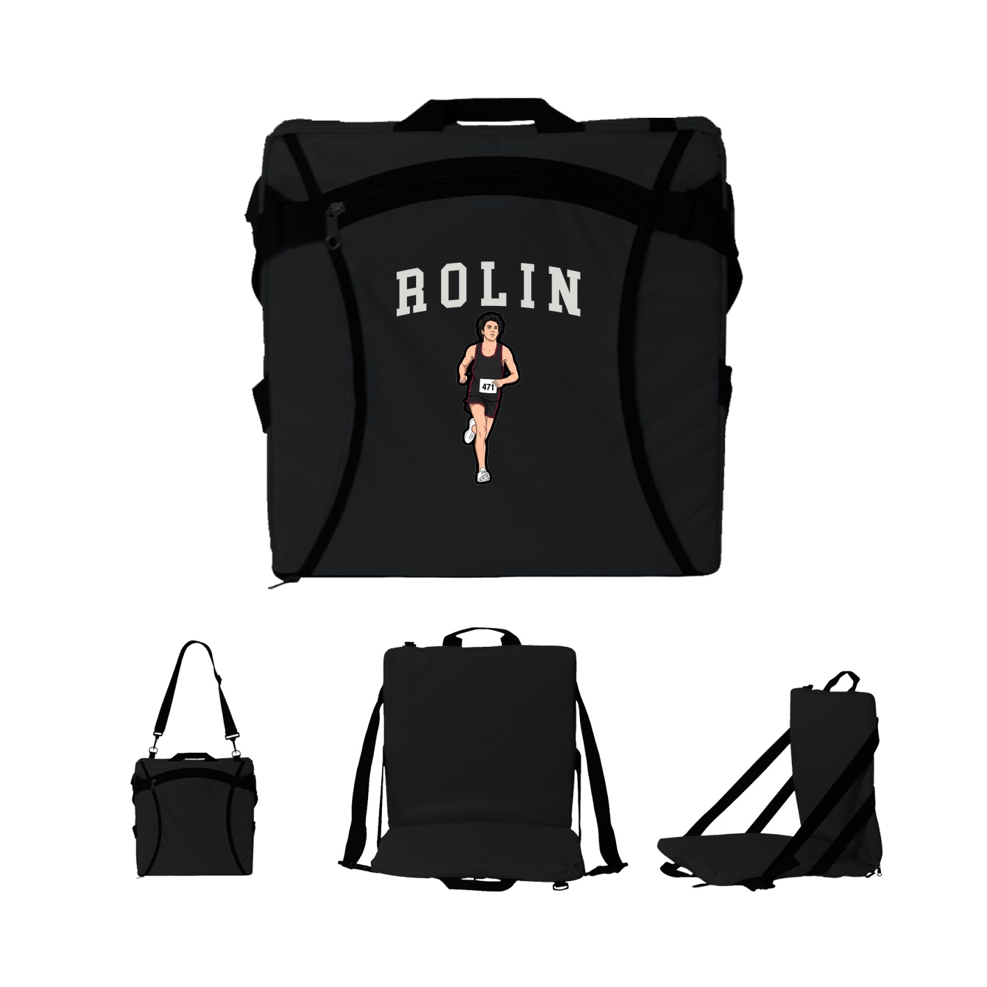 Folding Stadium Seat — Shirsey in Black