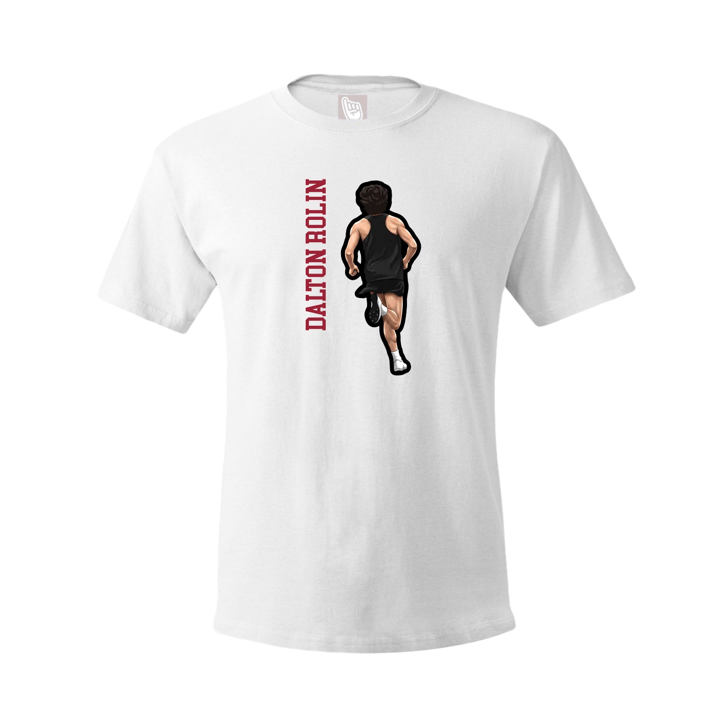 Tee — Name Vertical in White