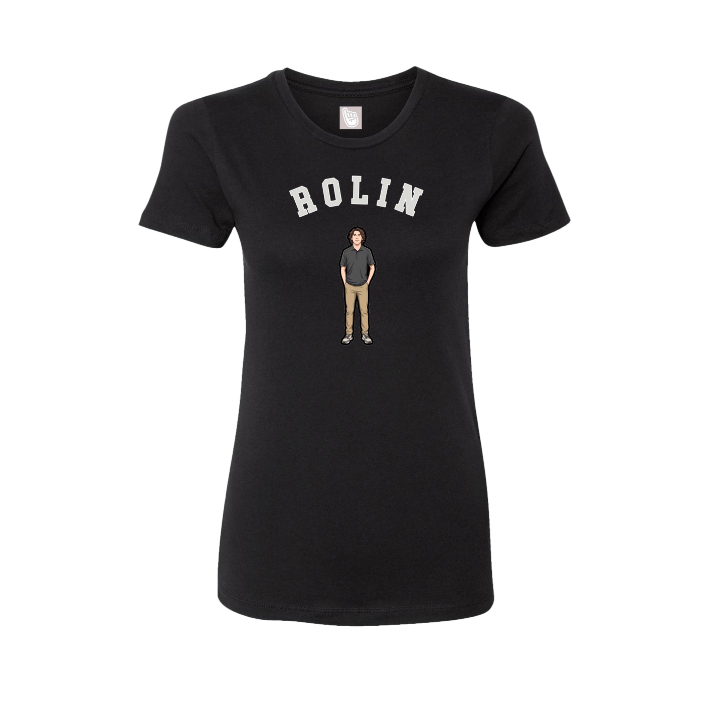 Fitted Women's Tee — Shirsey Arch in Black