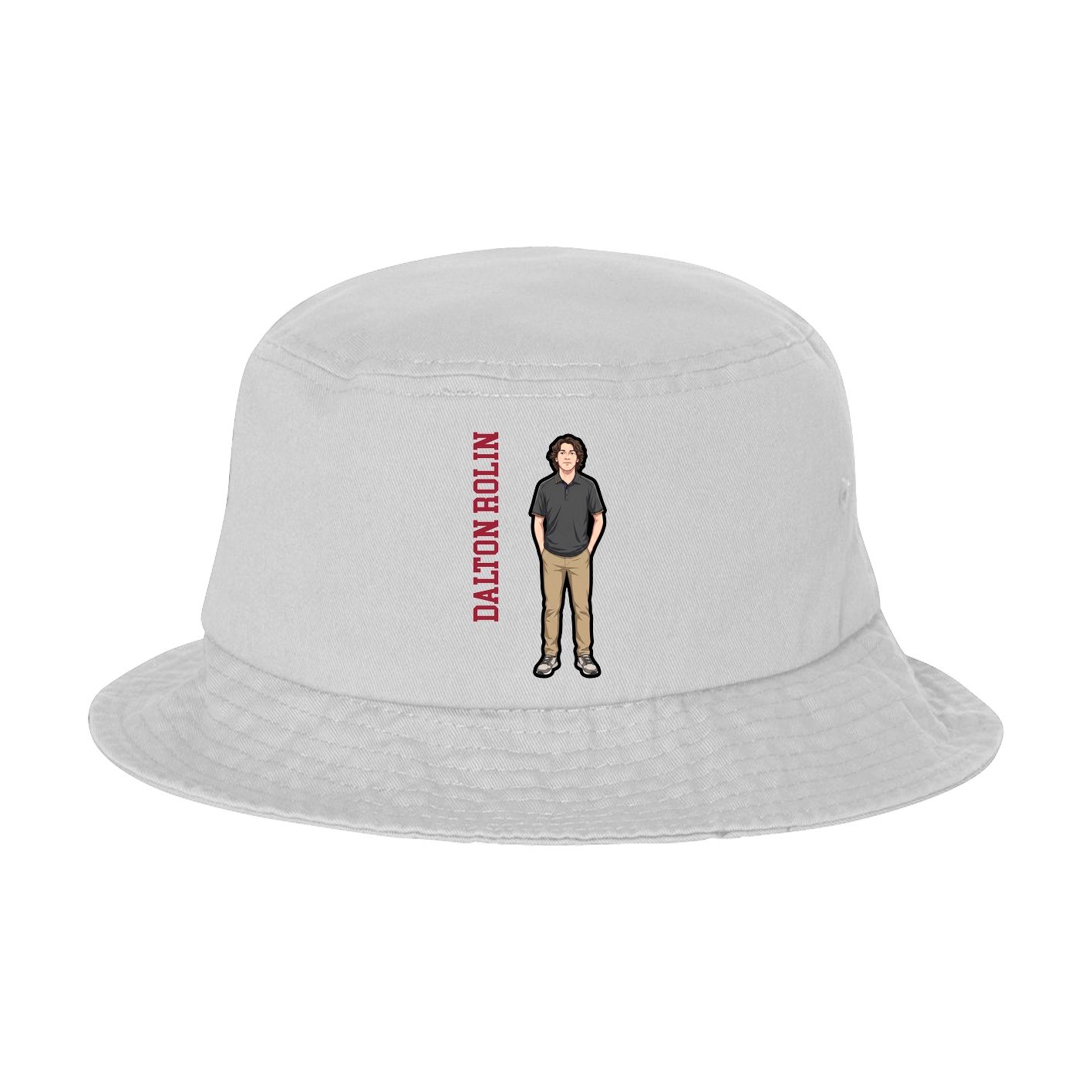 Bucket Cap — Name Vertical in White