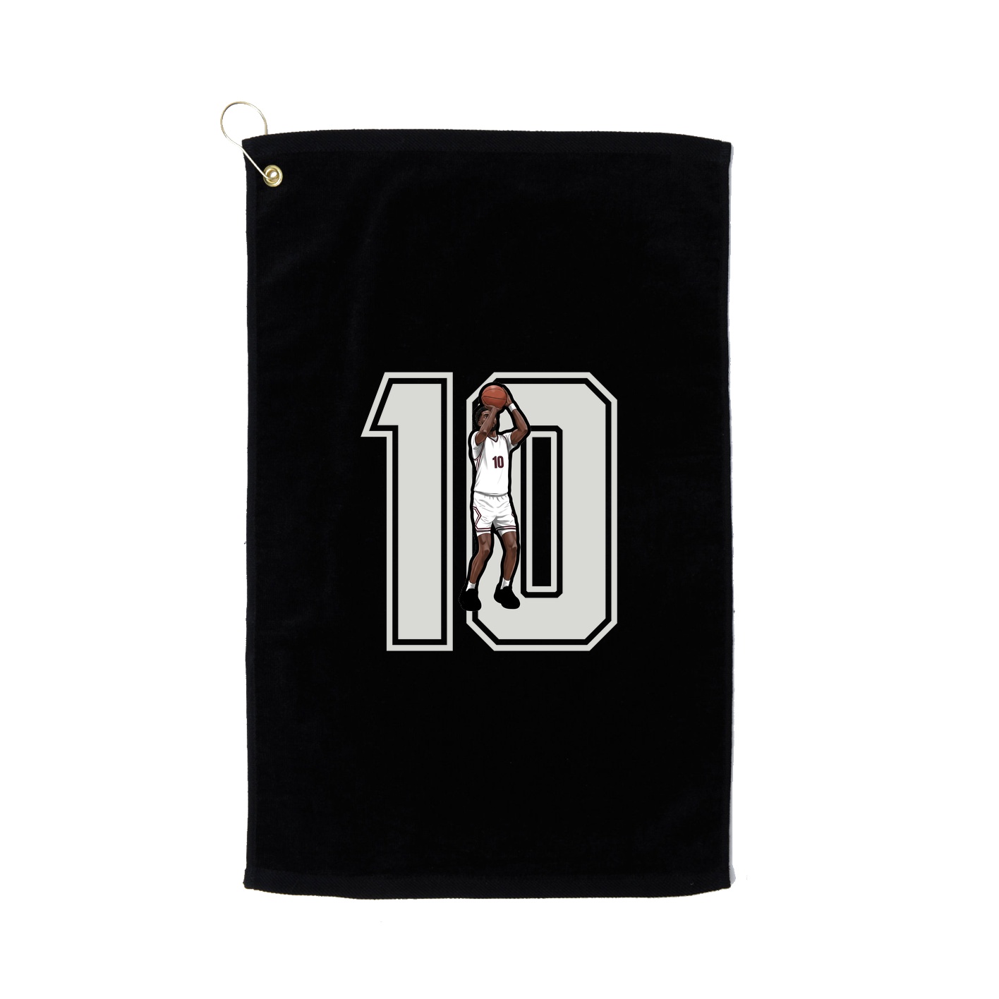 Golf Towel — Number in Black