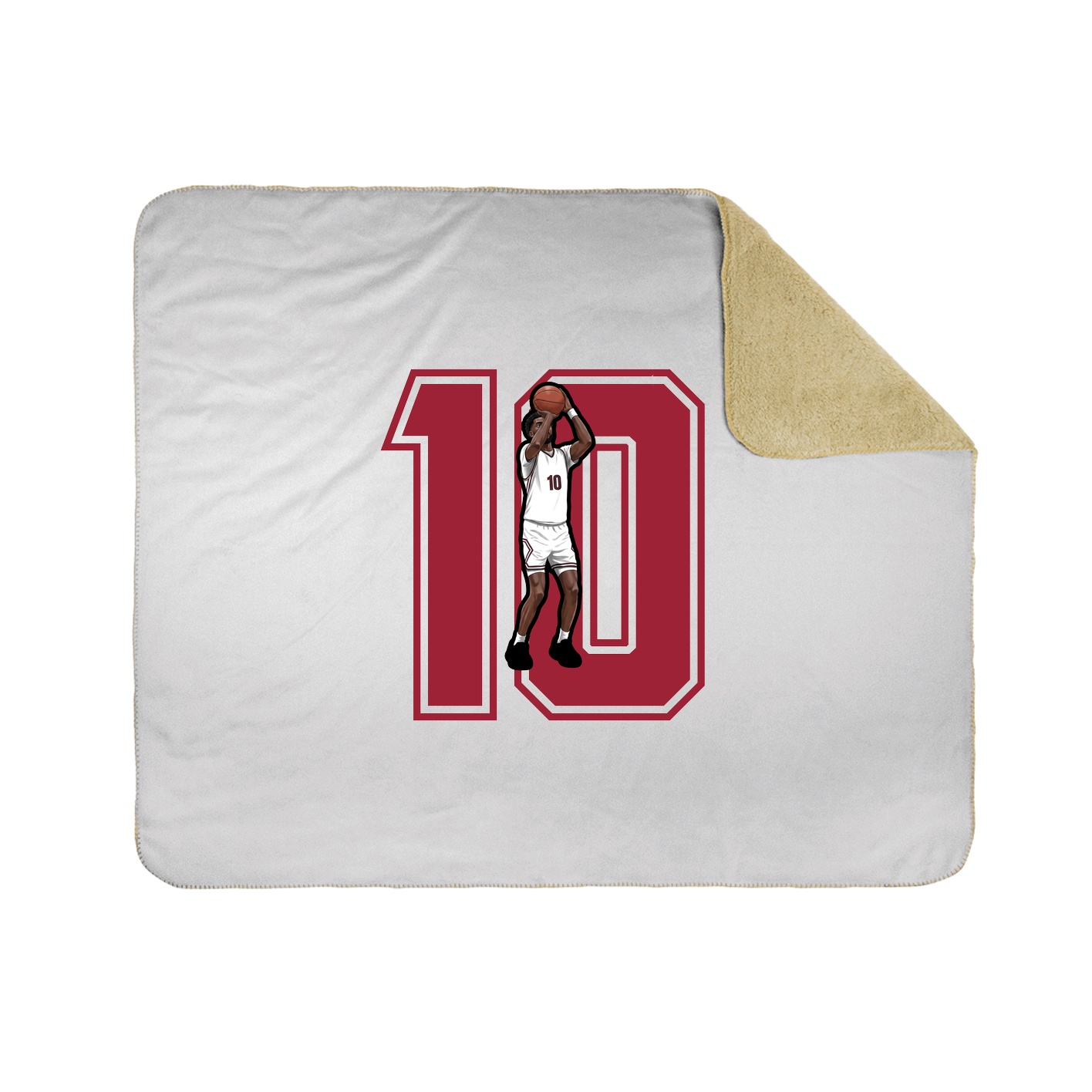 Throw Blanket — Number in White