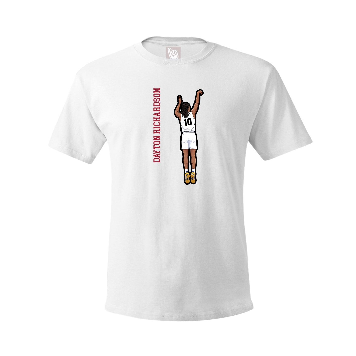 Youth Tee — Name Vertical in White