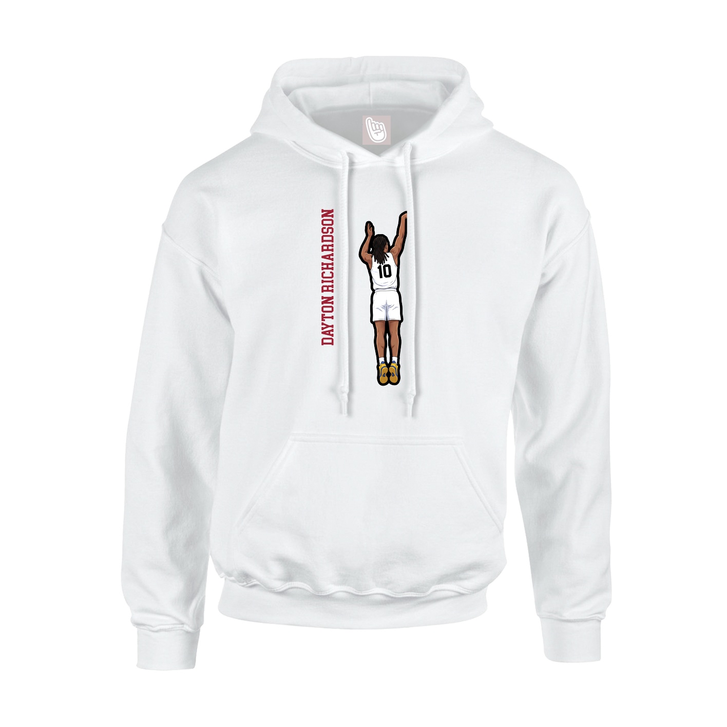 Hoodie — Name Vertical in White