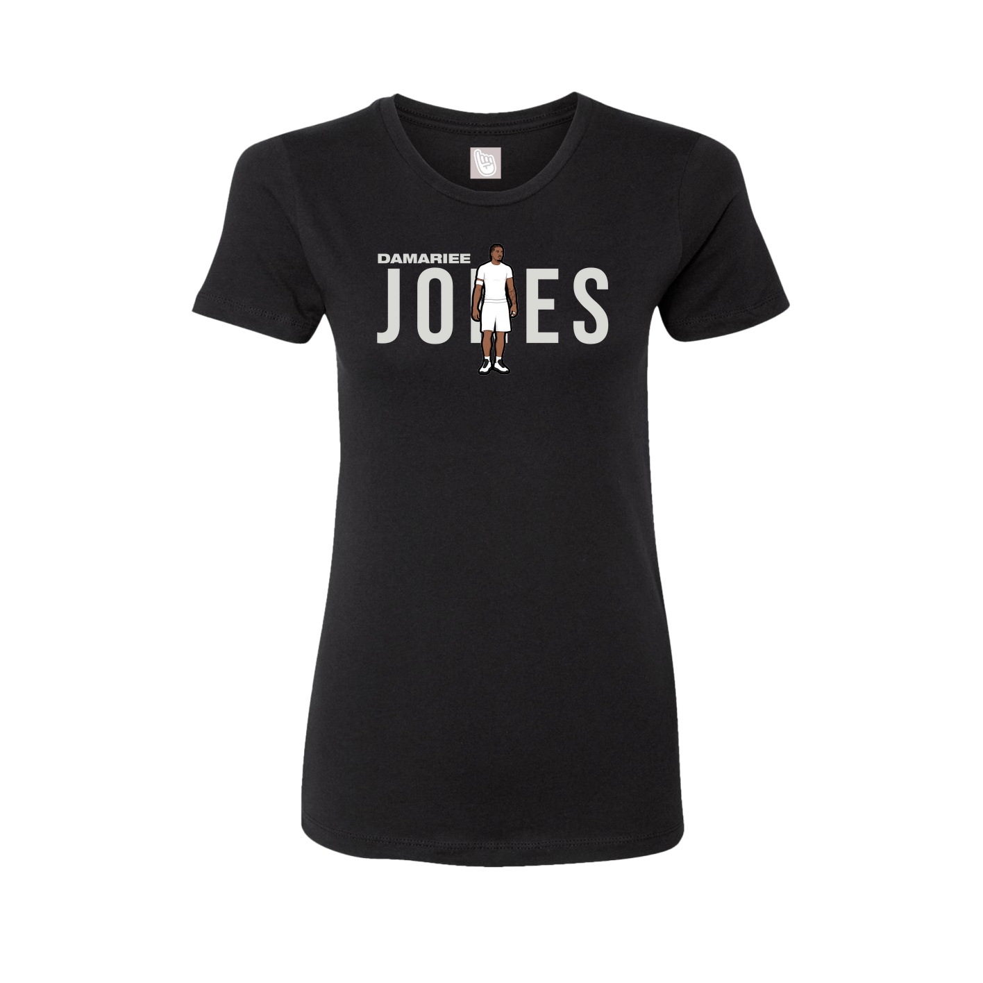 Fitted Women's Tee — Player Name in Black