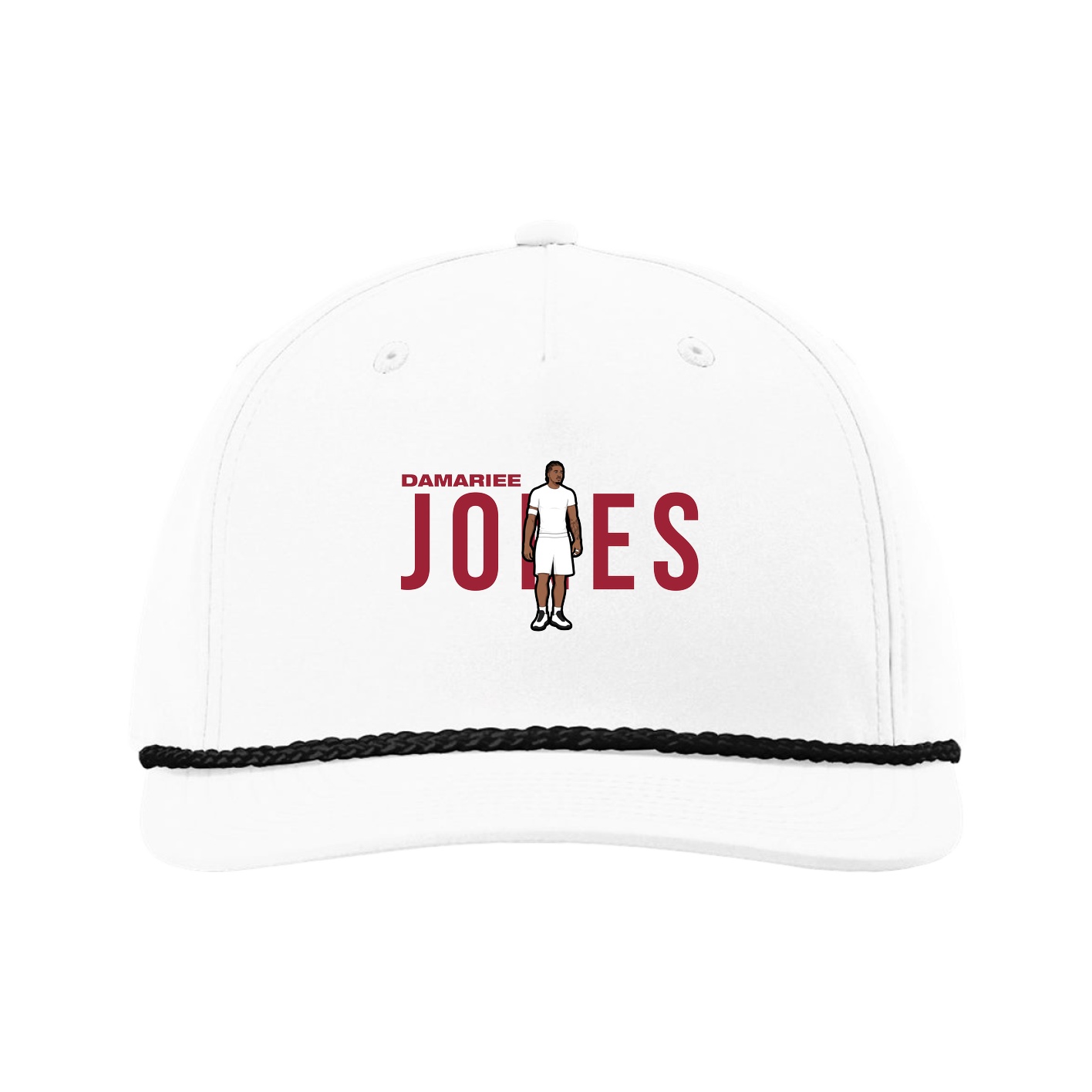 Five-Panel Classic Rope Cap — Player Name in White