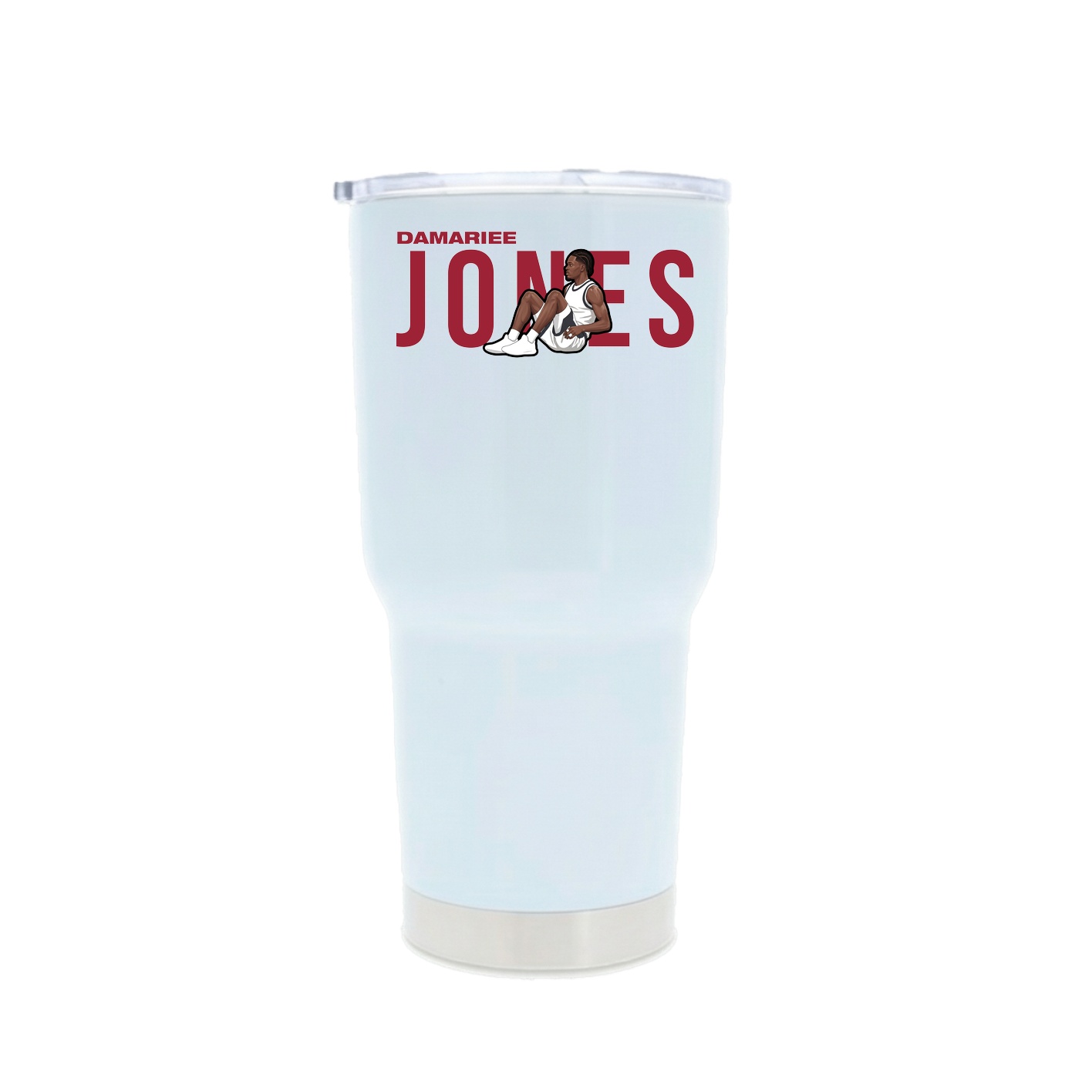 30oz Stainless Steel Tumbler — Player Name in White