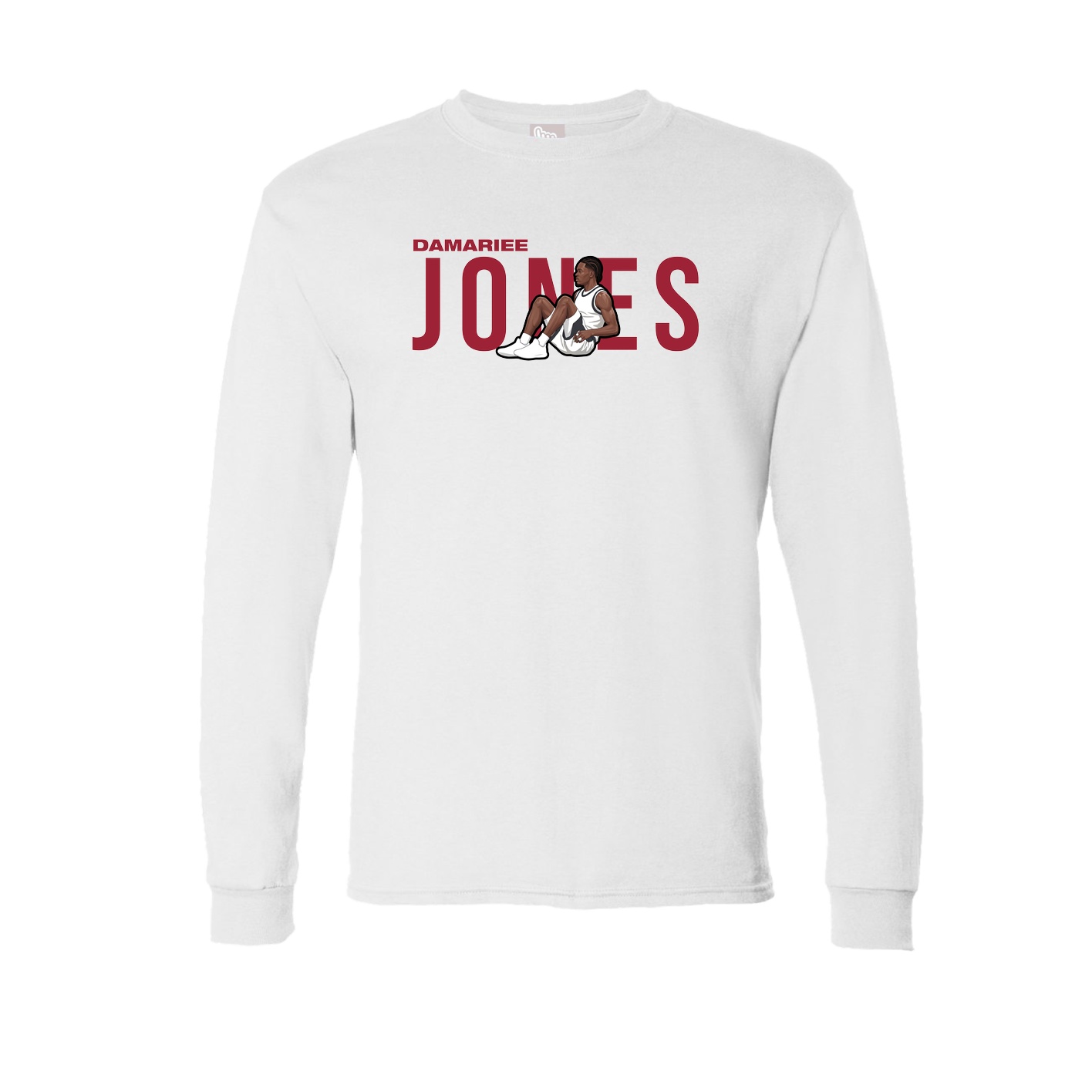 Long Sleeve Tee — Player Name in White