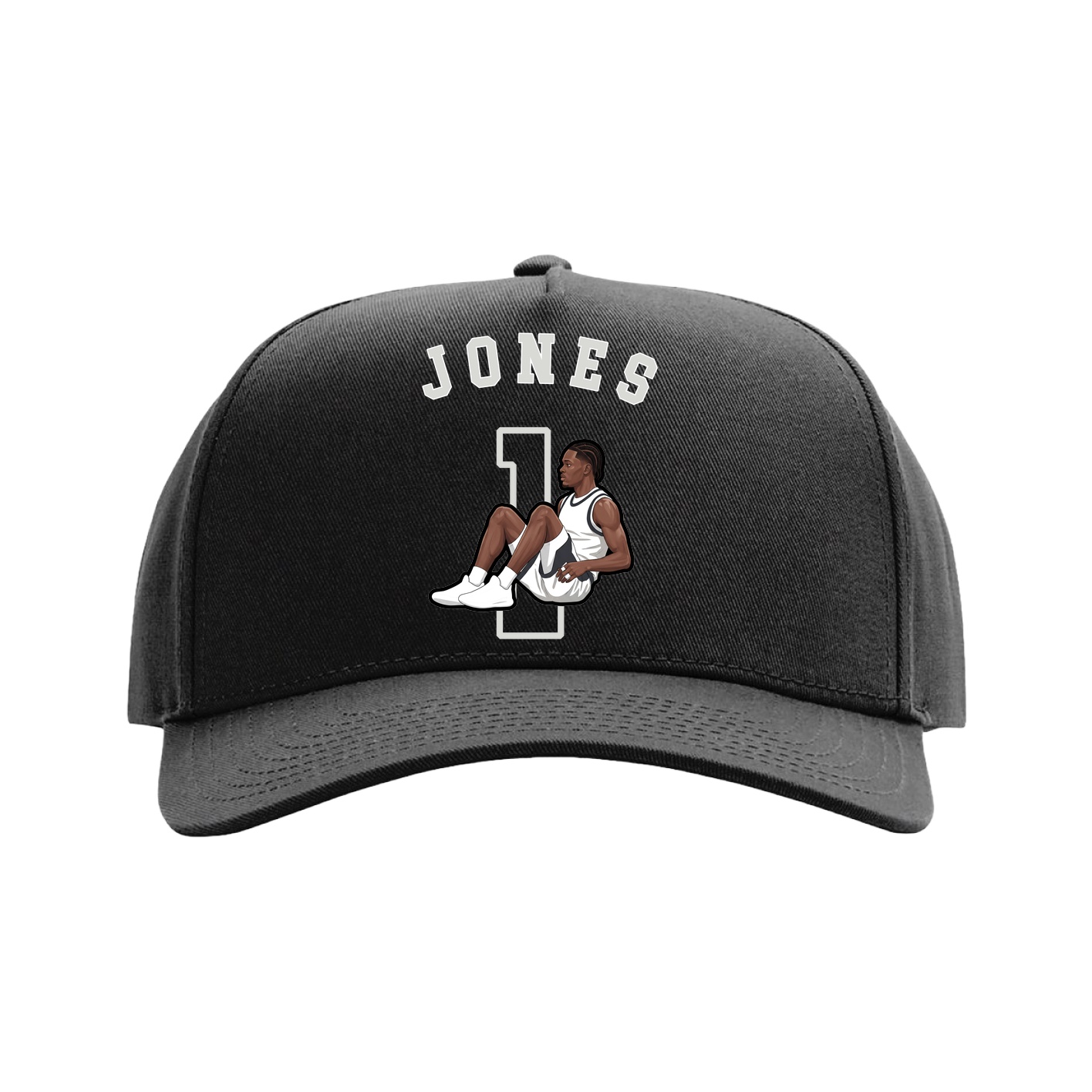 Full Fabric Five-Panel Champ Cap — Shirsey Arch in Black