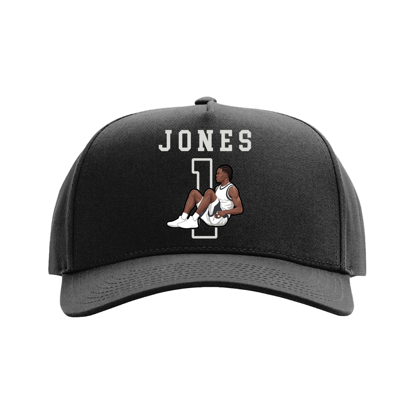 Full Fabric Five-Panel Champ Cap — Shirsey in Black
