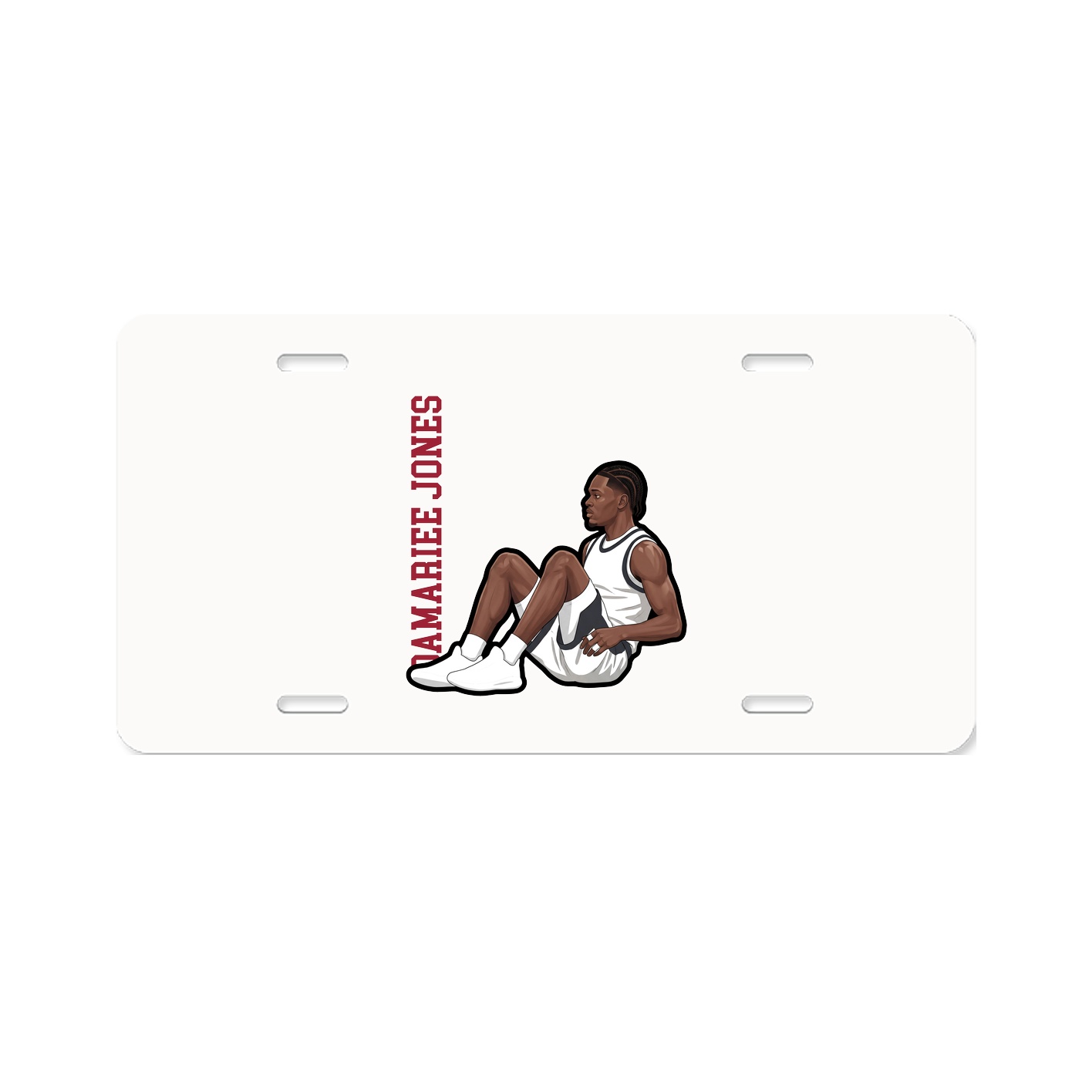 License Plate — Name Vertical in Classic