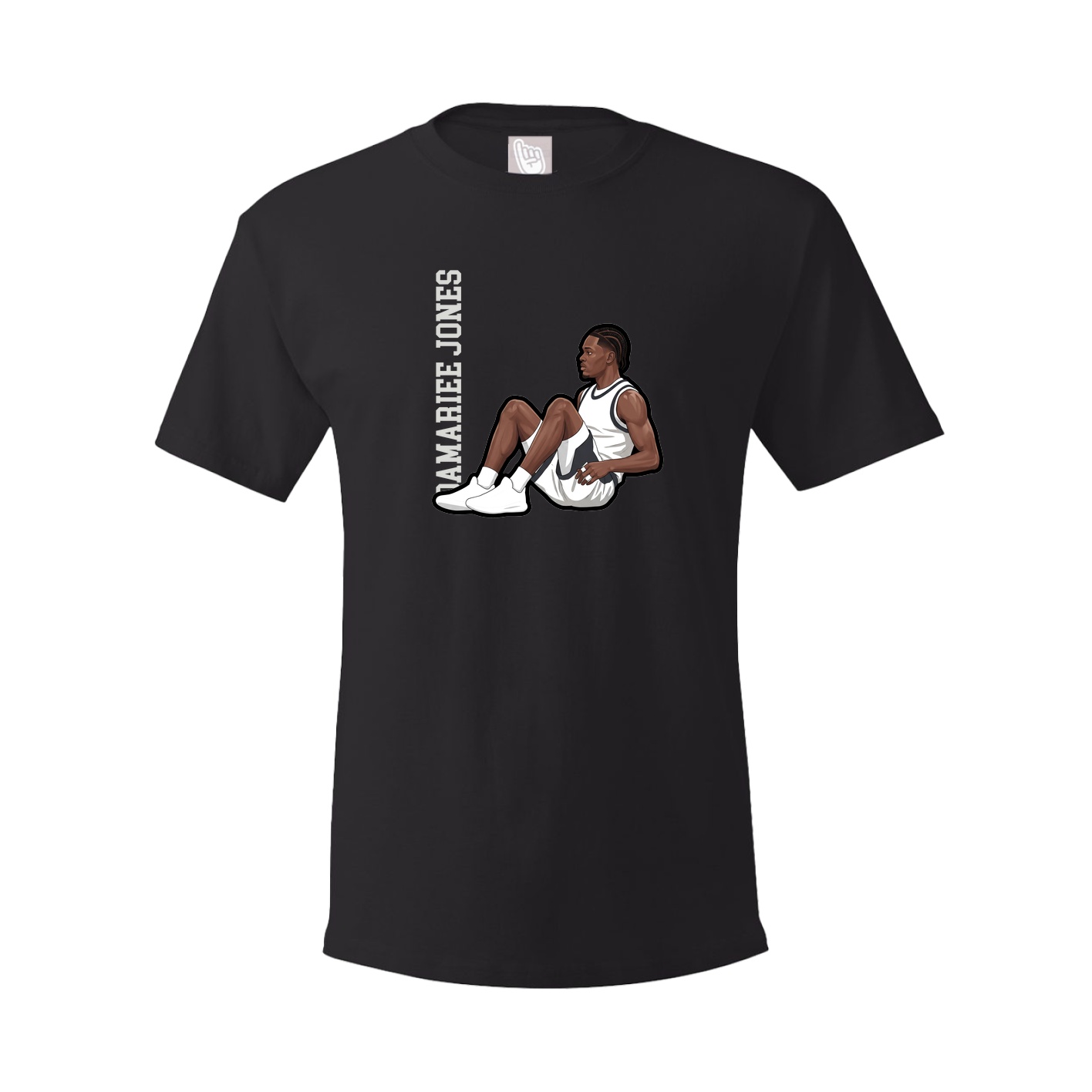 Youth Tee — Name Vertical in Black