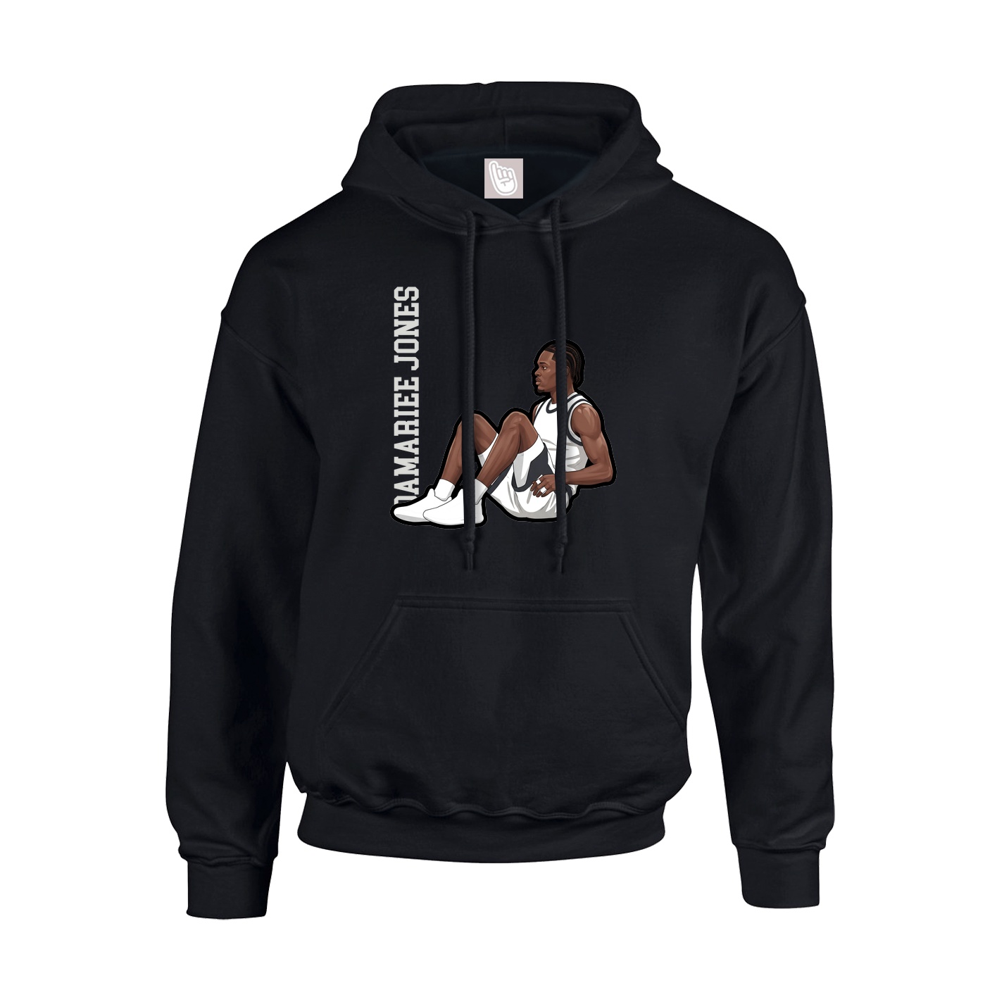 Hoodie — Name Vertical in Black