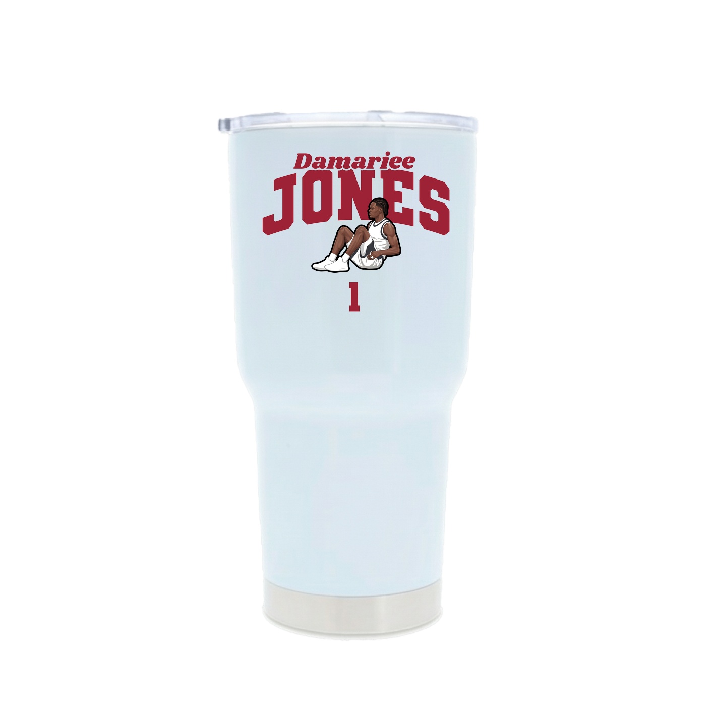 30oz Stainless Steel Tumbler — Signature Arch in White