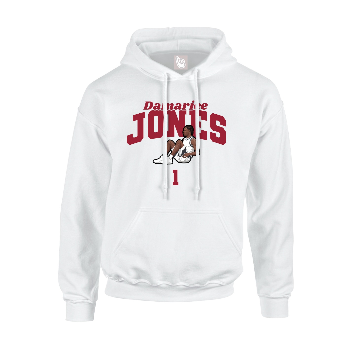 Youth Hoodie — Signature Arch in White