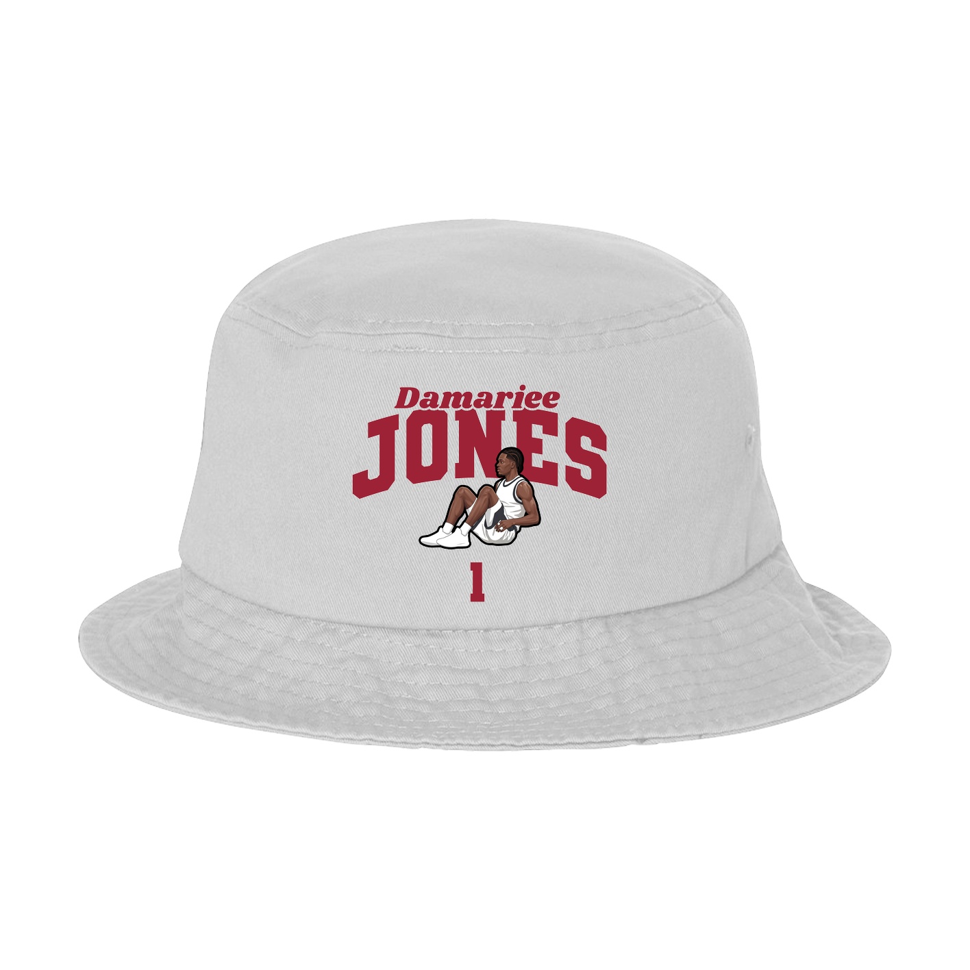 Bucket Cap — Signature Arch in White