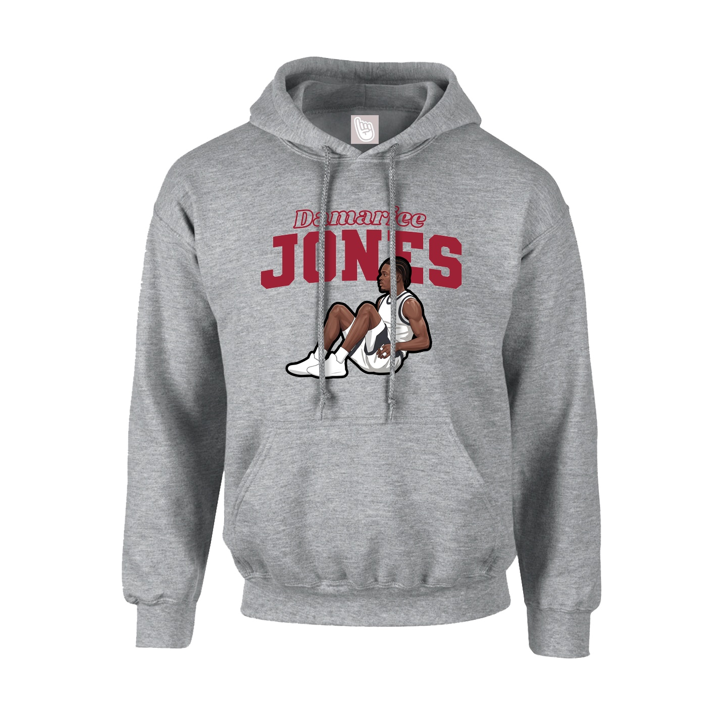 Youth Hoodie — Name Arch in Grey