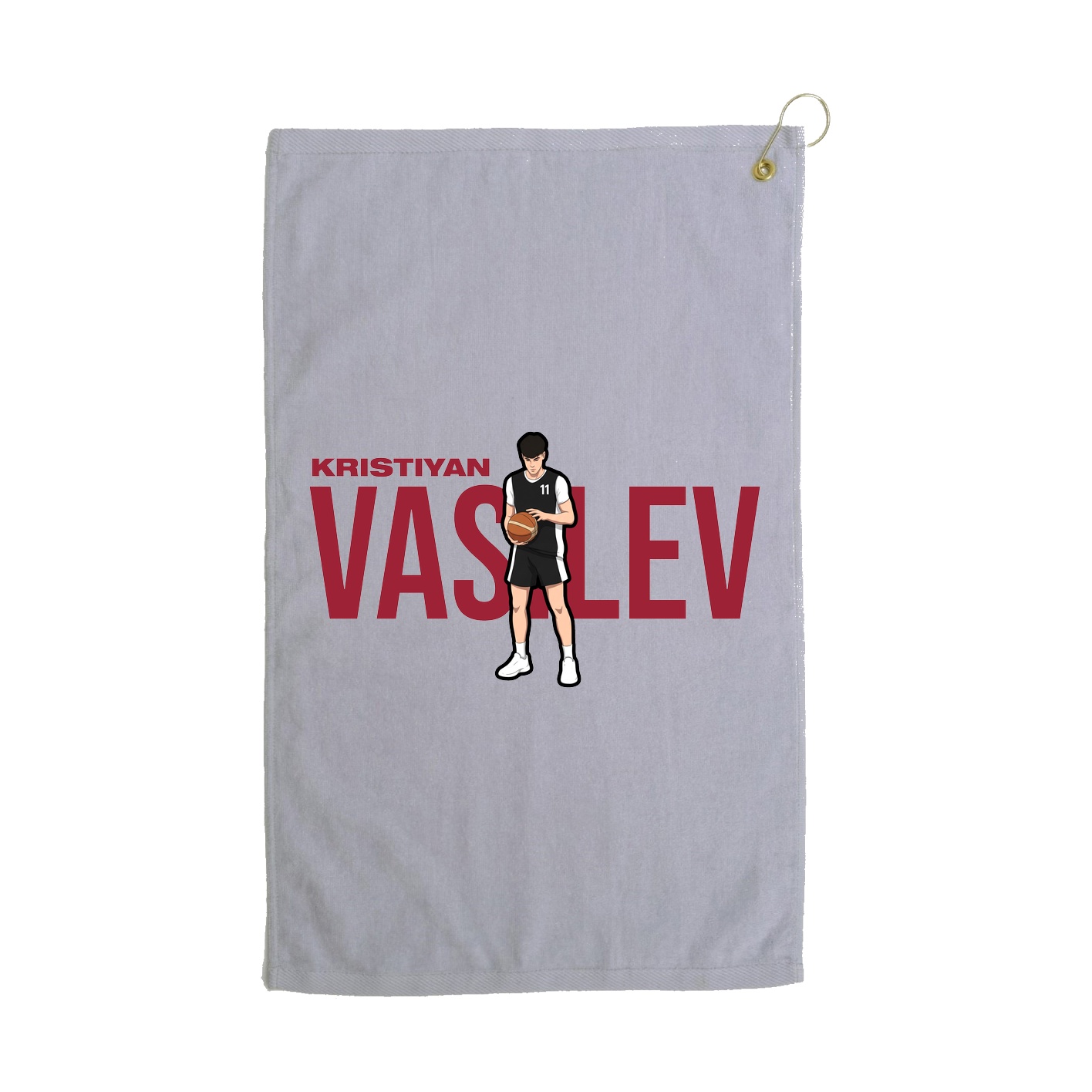 Golf Towel — Player Name in Grey