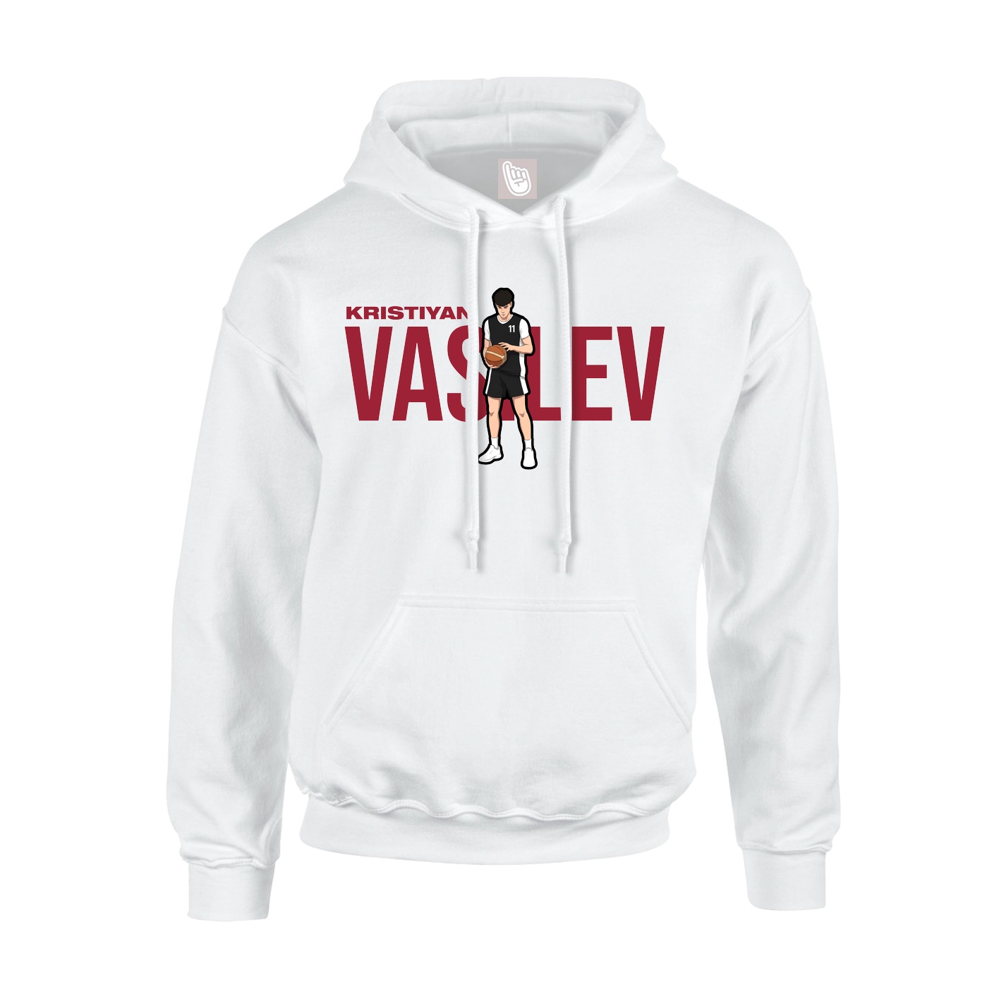 Youth Hoodie — Player Name in White